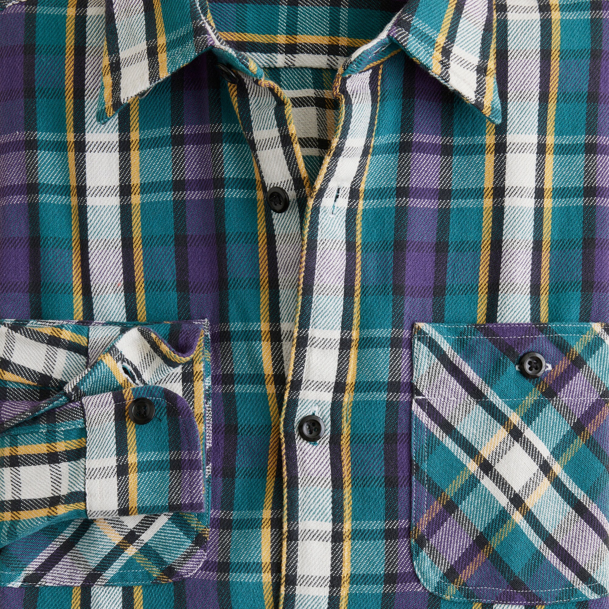 Wallace & Barnes cotton twill workshirt in plaid