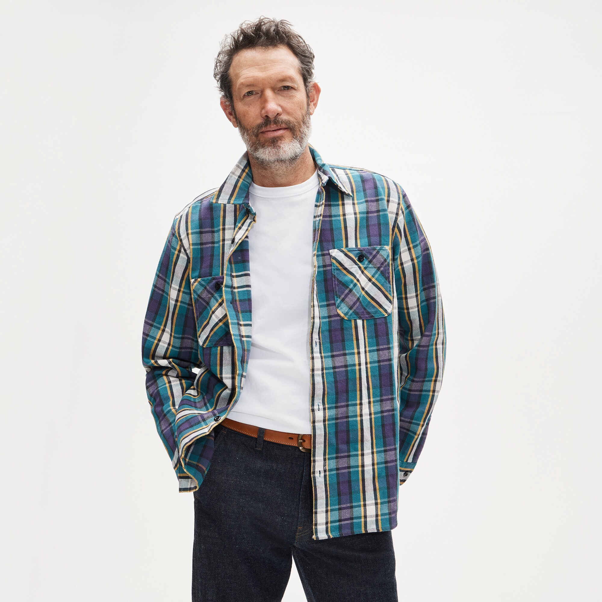 Wallace & Barnes Cotton Twill Workshirt In Plaid For Men | J.Crew