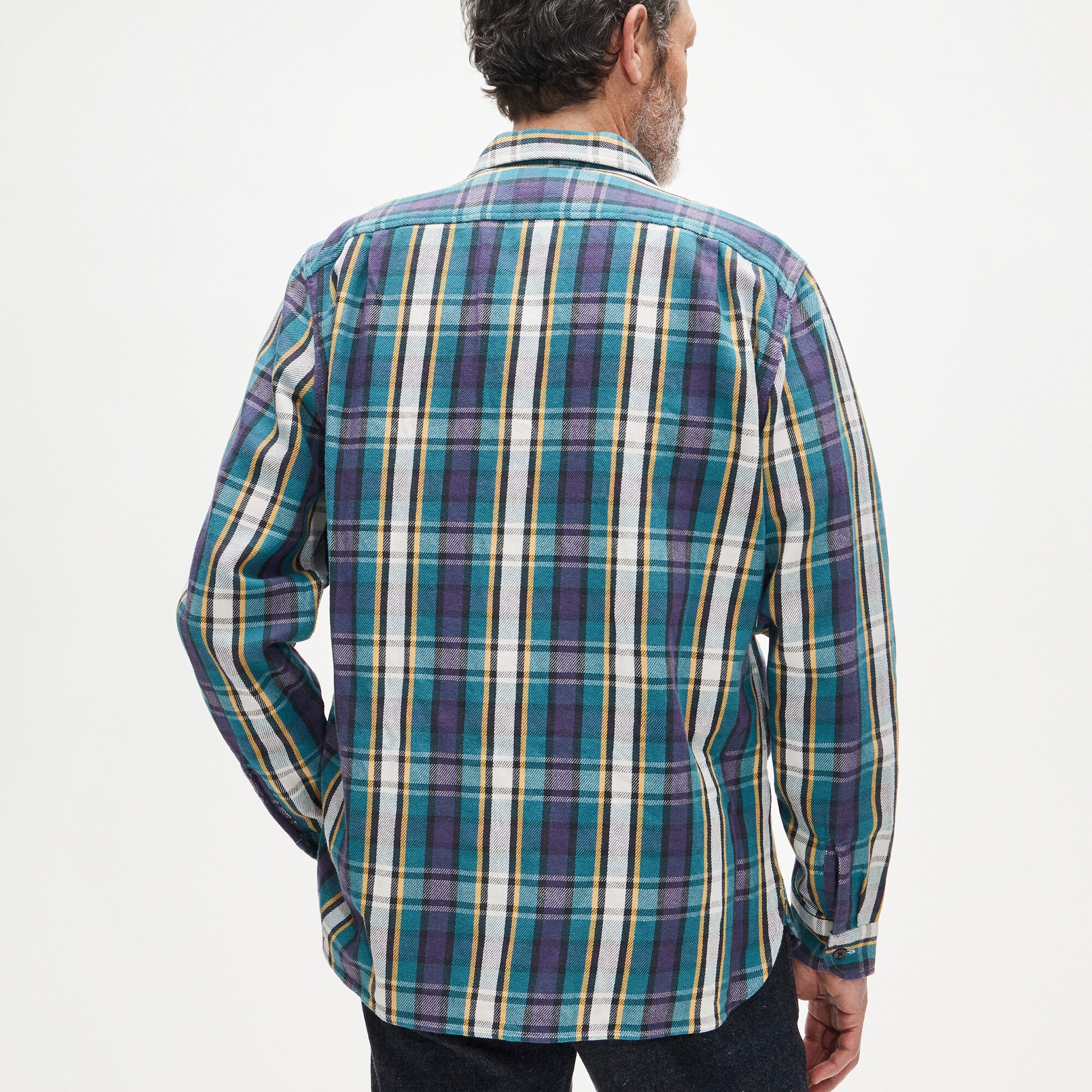 Wallace & Barnes cotton twill workshirt in plaid