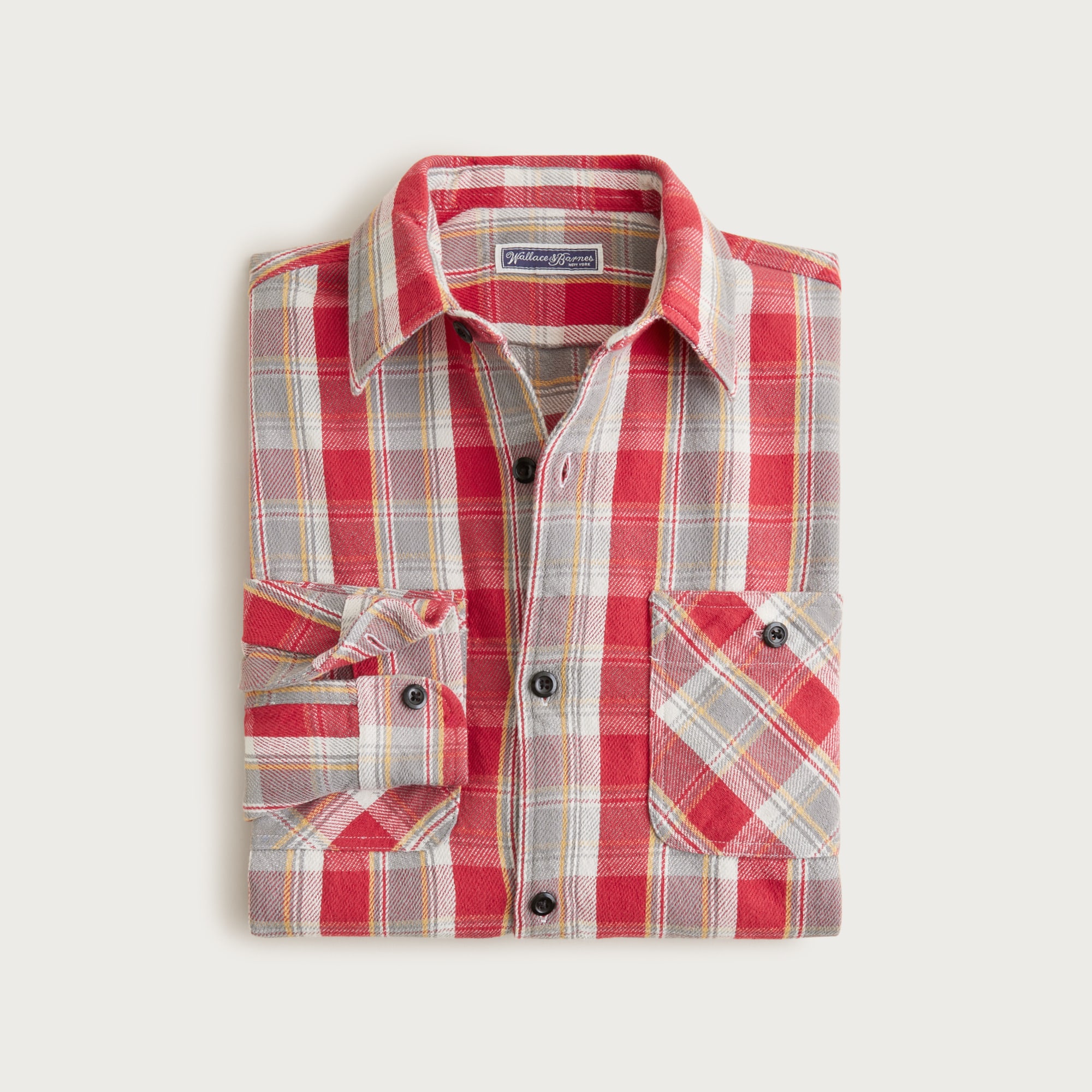 Wallace & Barnes cotton twill workshirt in plaid