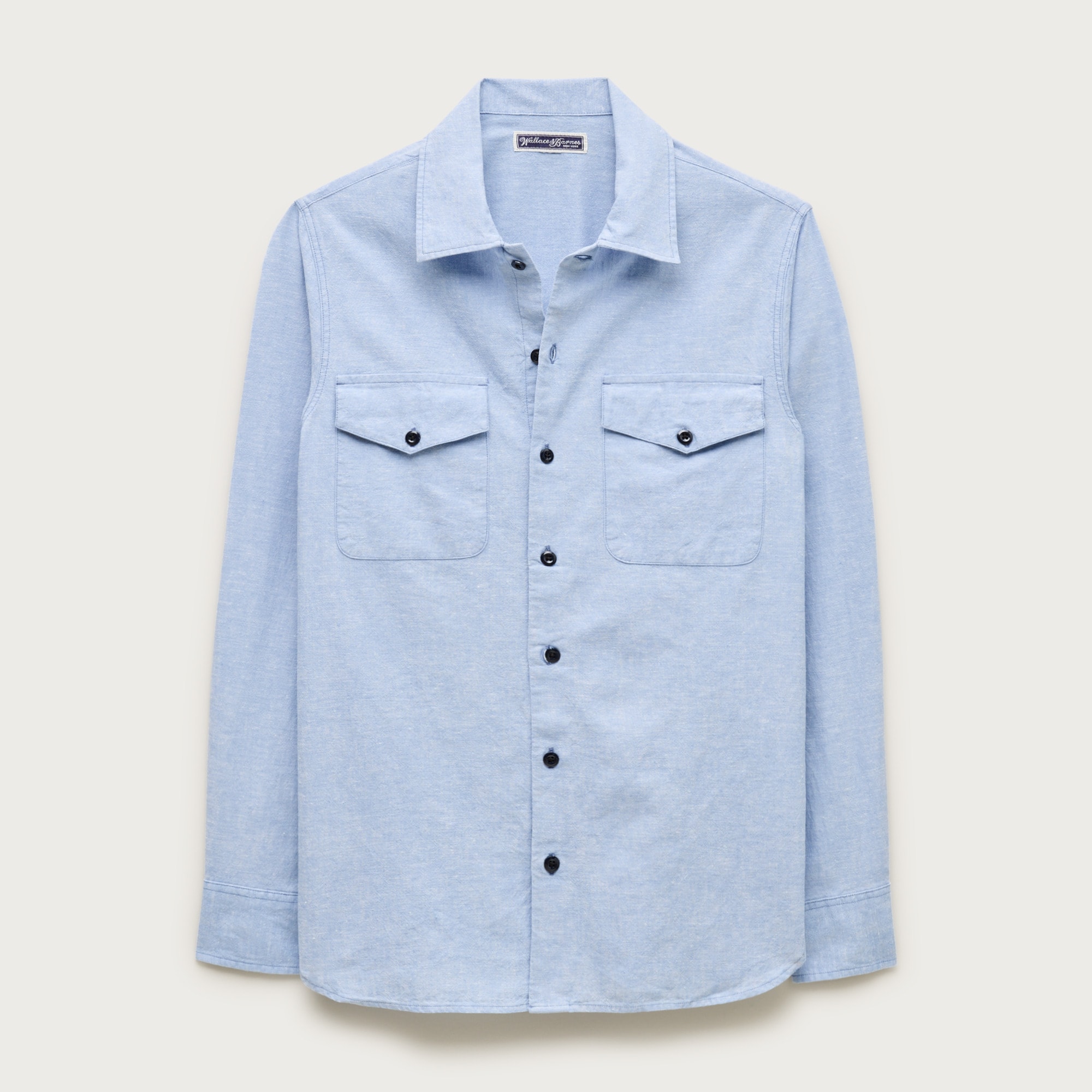 Wallace & Barnes chambray workshirt in hemp-cotton blend