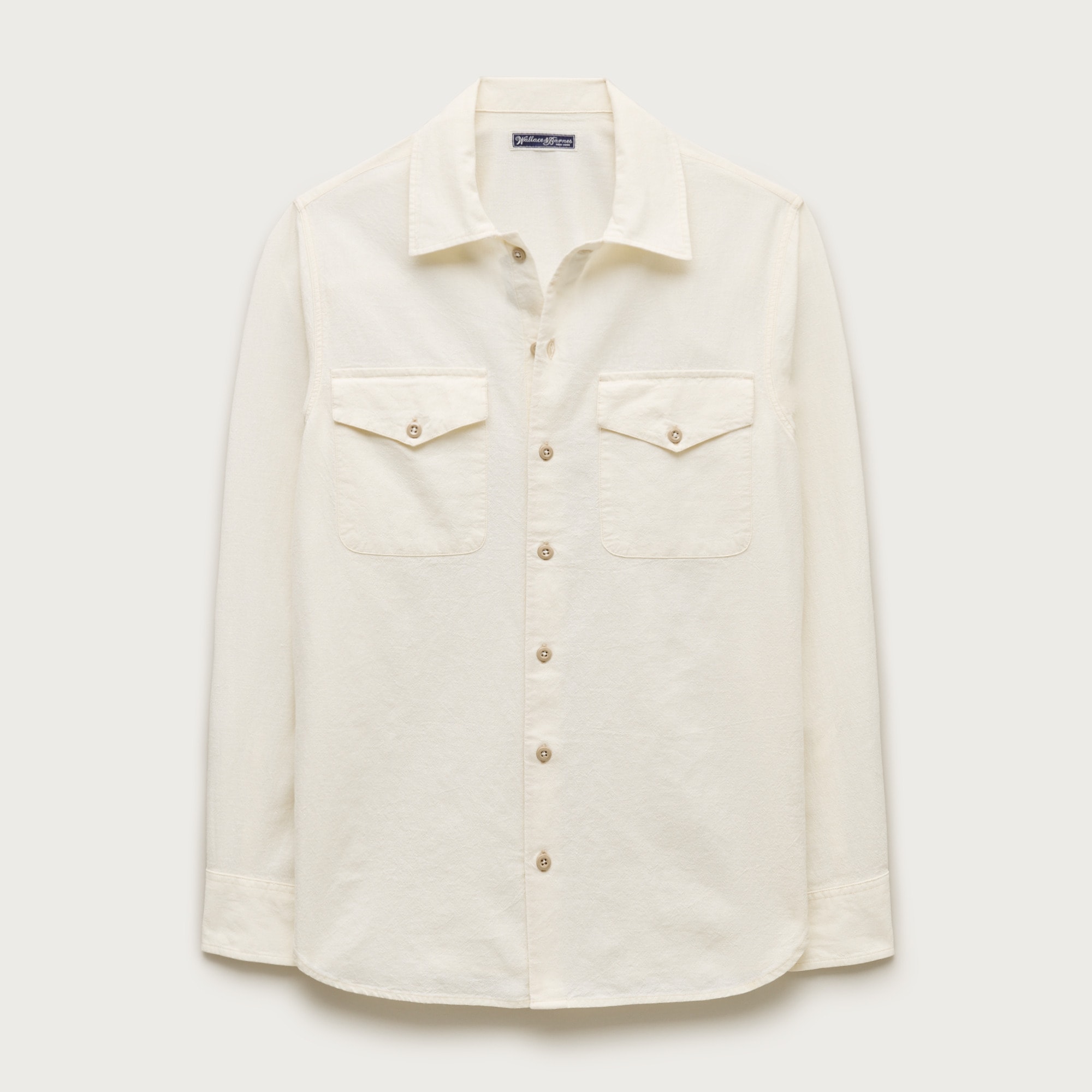 Wallace & Barnes chambray workshirt in hemp-cotton blend from J.Crew - $128