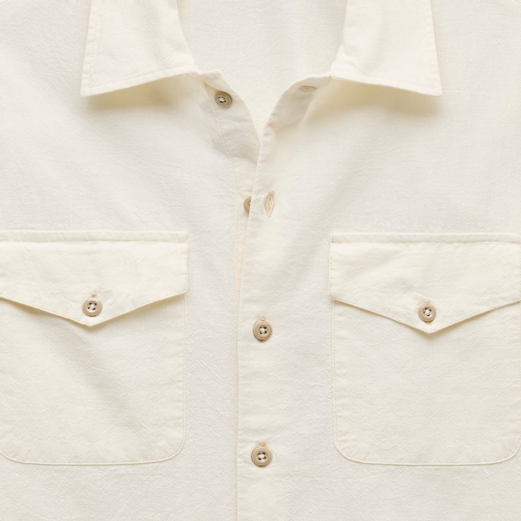 Wallace & Barnes Chambray Workshirt In Hemp-cotton Blend For Men