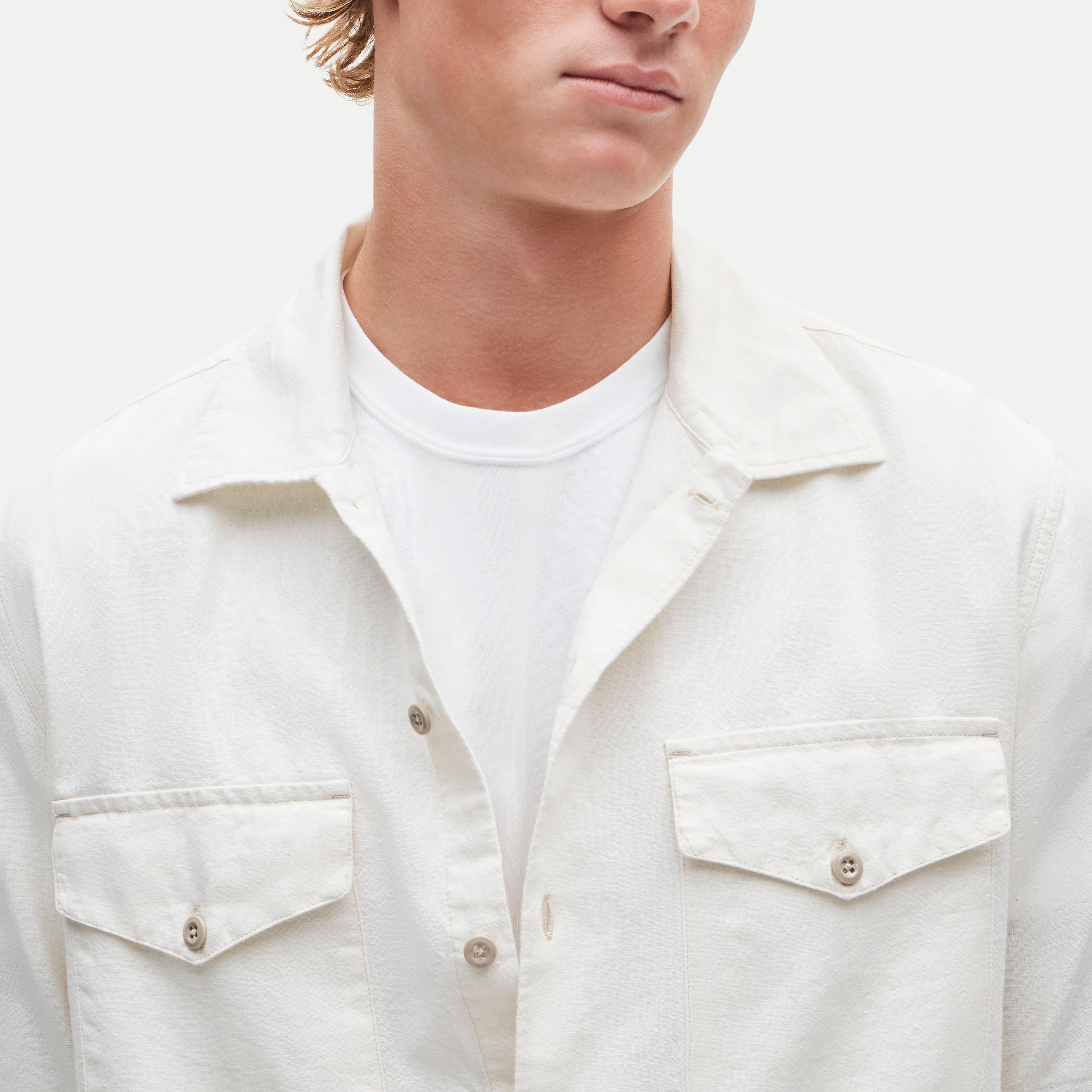 Wallace & Barnes chambray workshirt in hemp-cotton blend