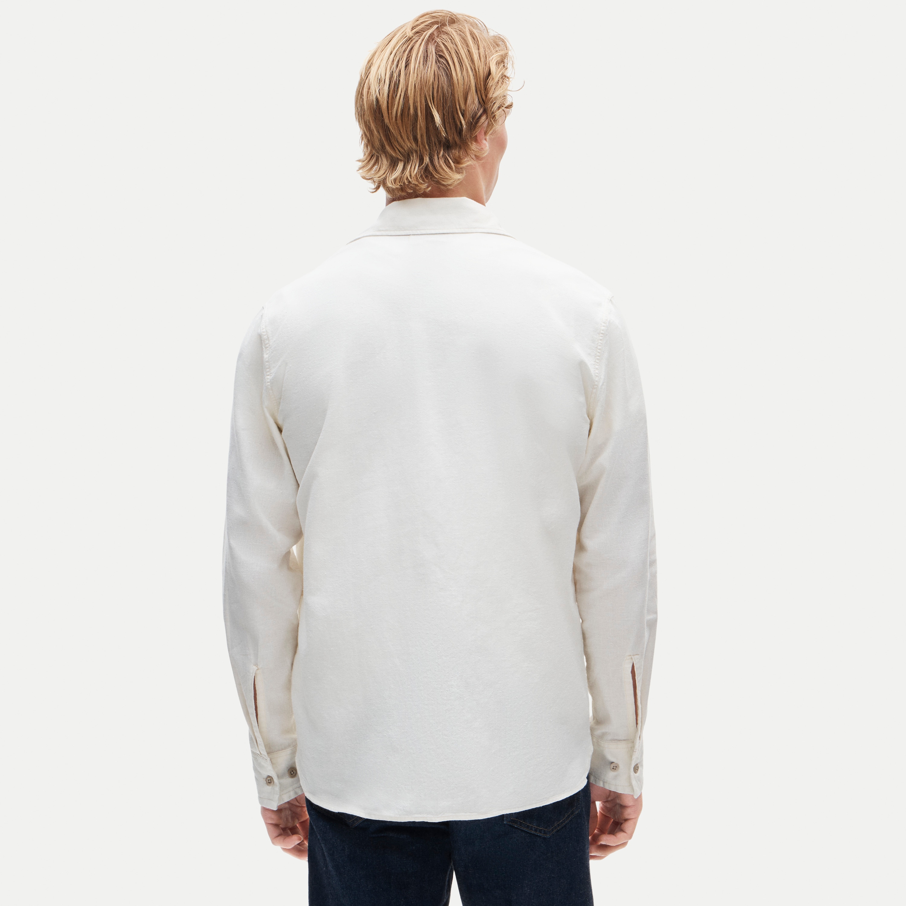 Wallace & Barnes chambray workshirt in hemp-cotton blend