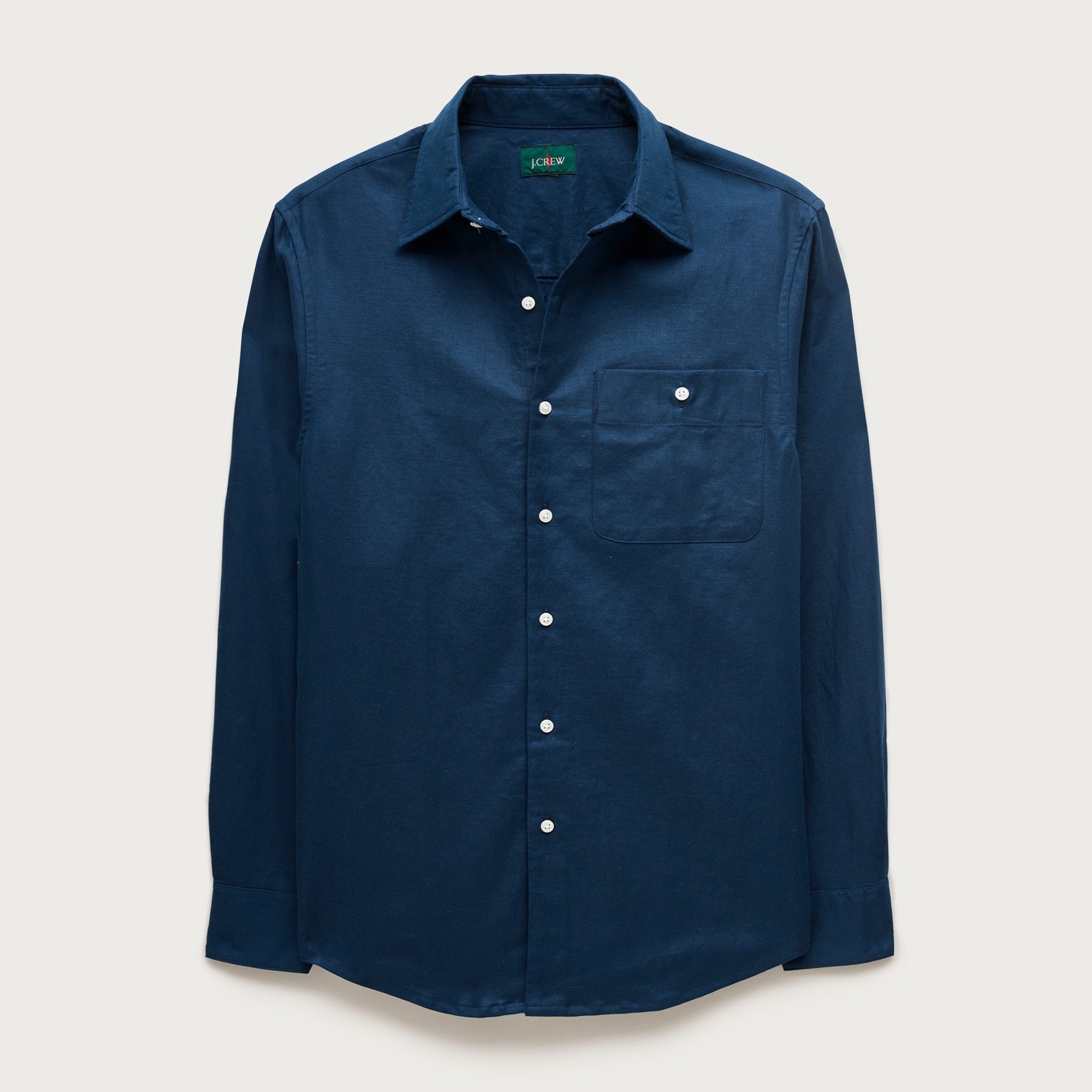 Linen-cotton Blend Twill Shirt For Men | J.Crew