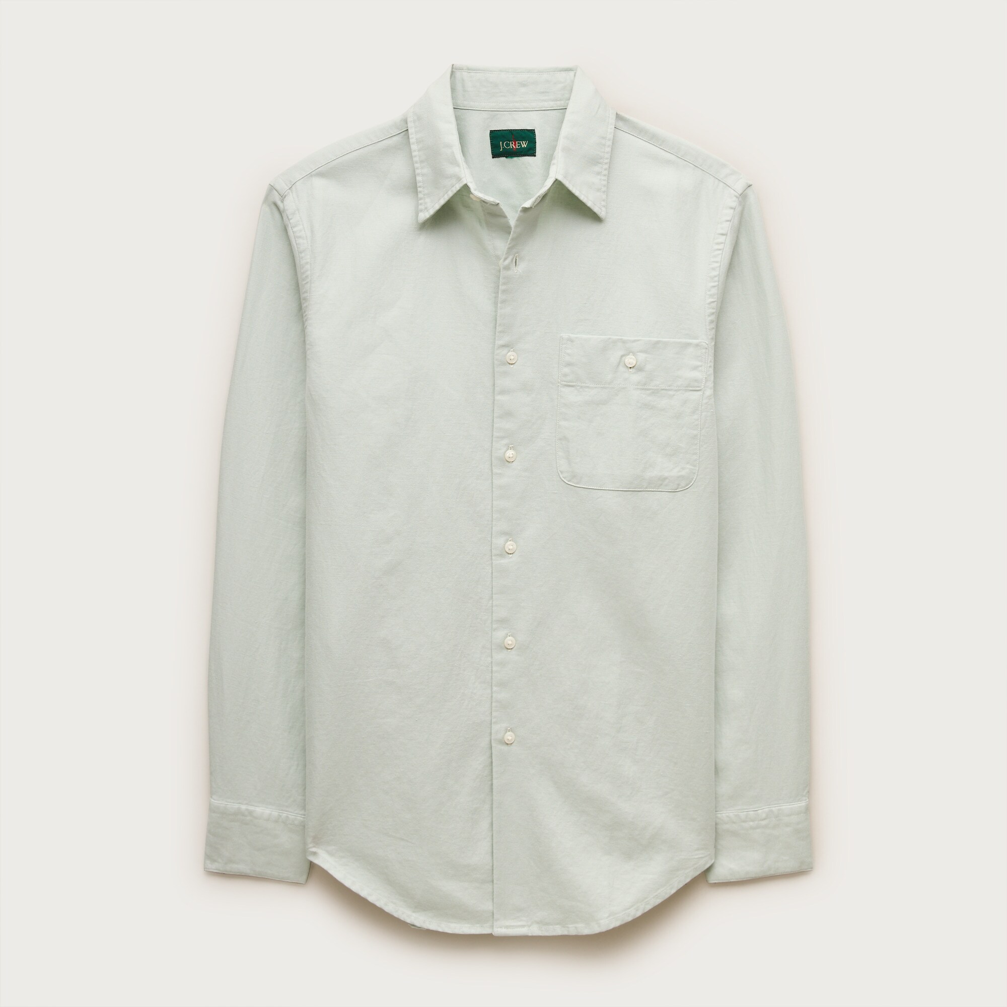 mens Linen-cotton blend twill shirt