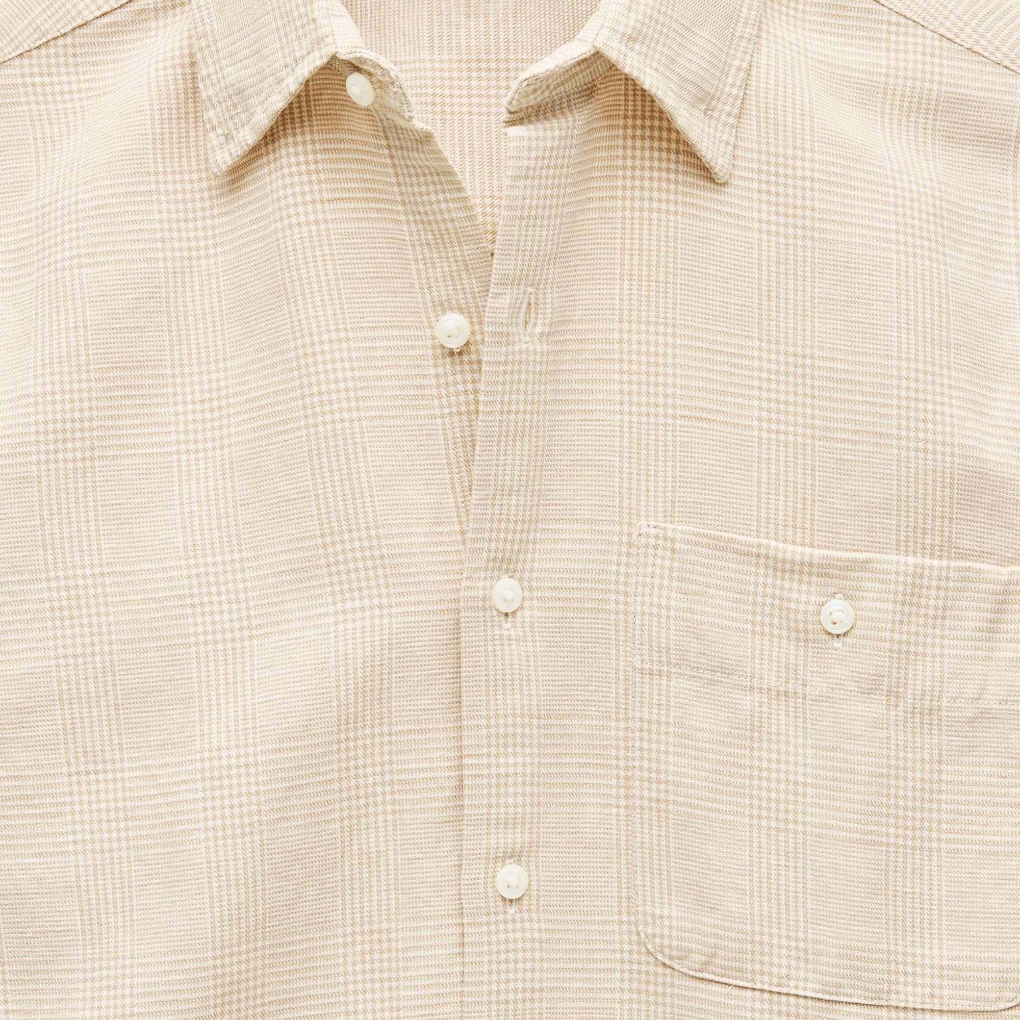 Linen-cotton blend twill shirt