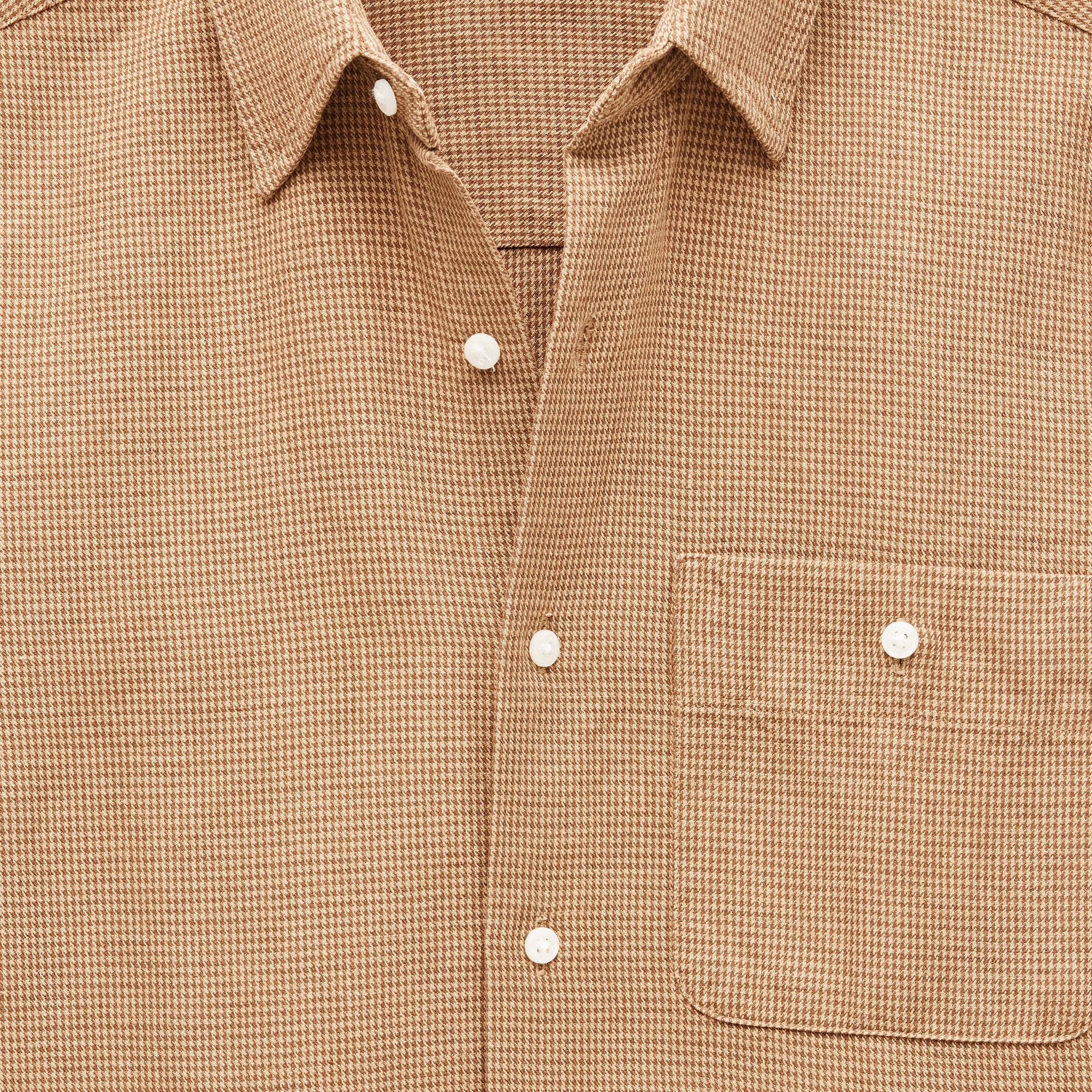 Linen-cotton blend twill shirt
