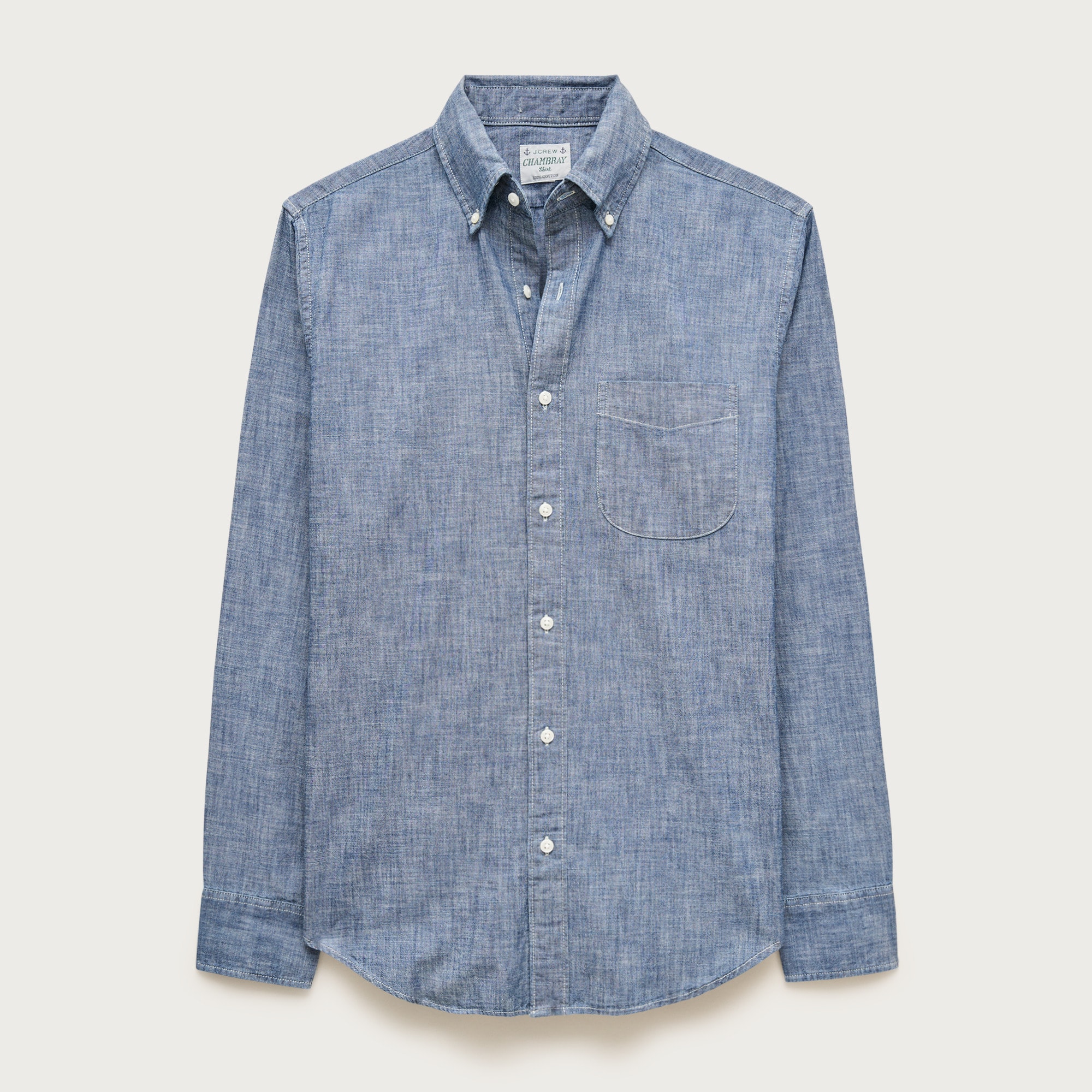 Organic cotton chambray shirt in vintage wash from J.Crew - $110
