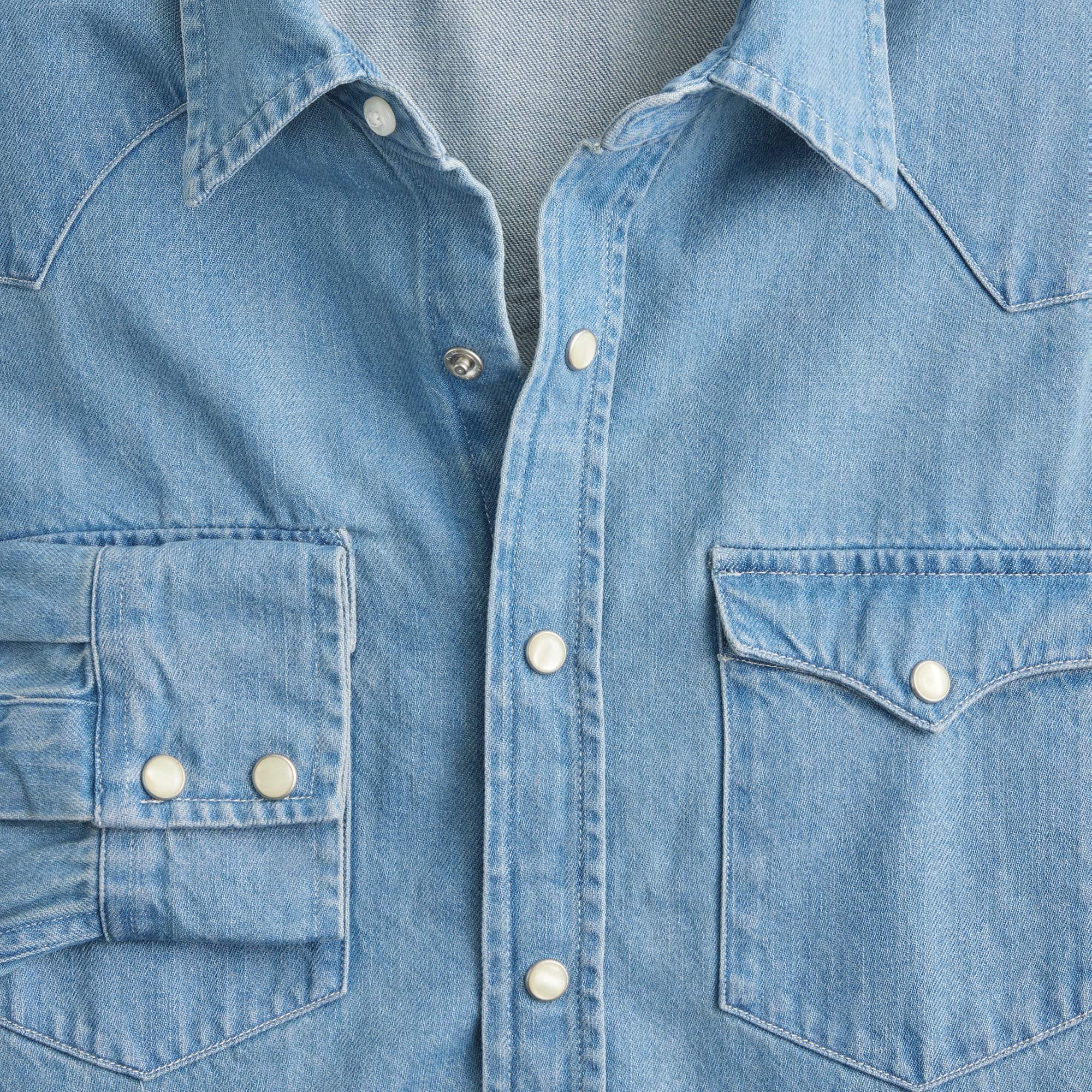 Midweight denim western shirt