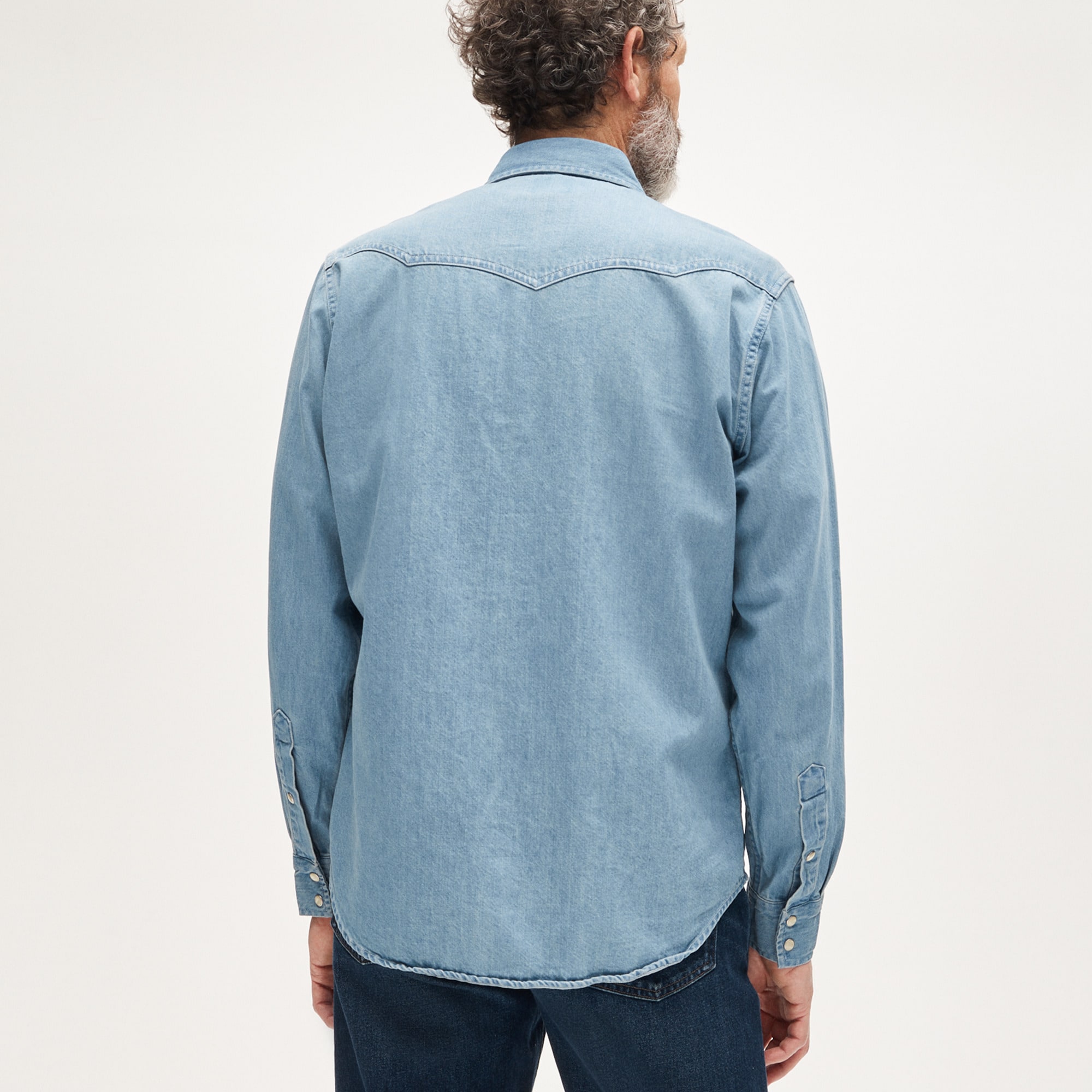 Midweight denim western shirt