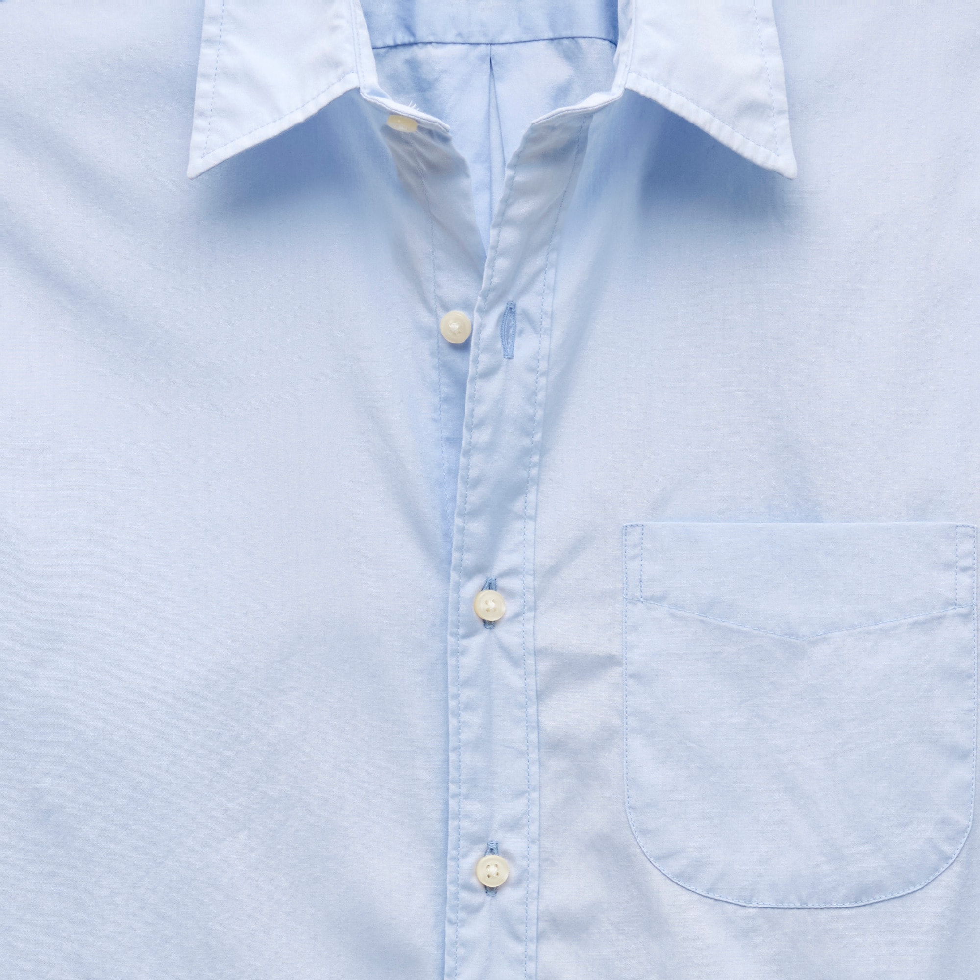 Poplin shirt with point collar