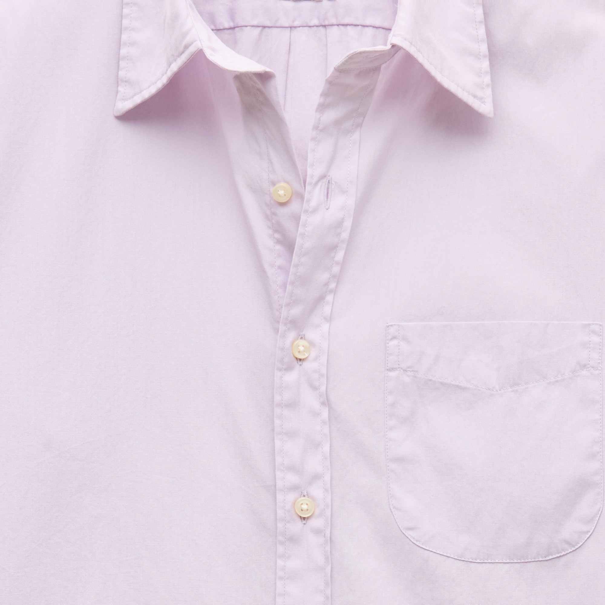 Poplin shirt with point collar