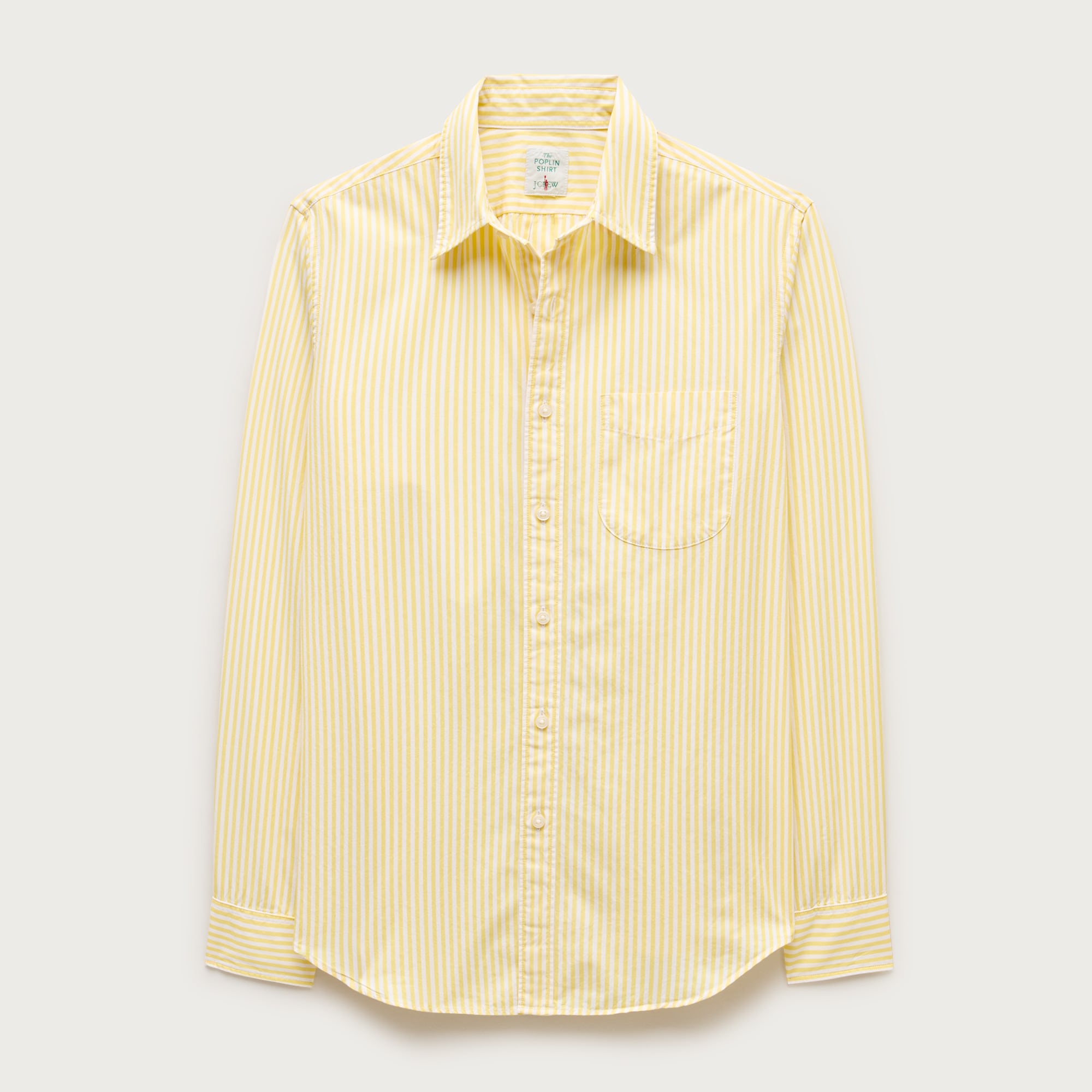 Poplin shirt with point collar