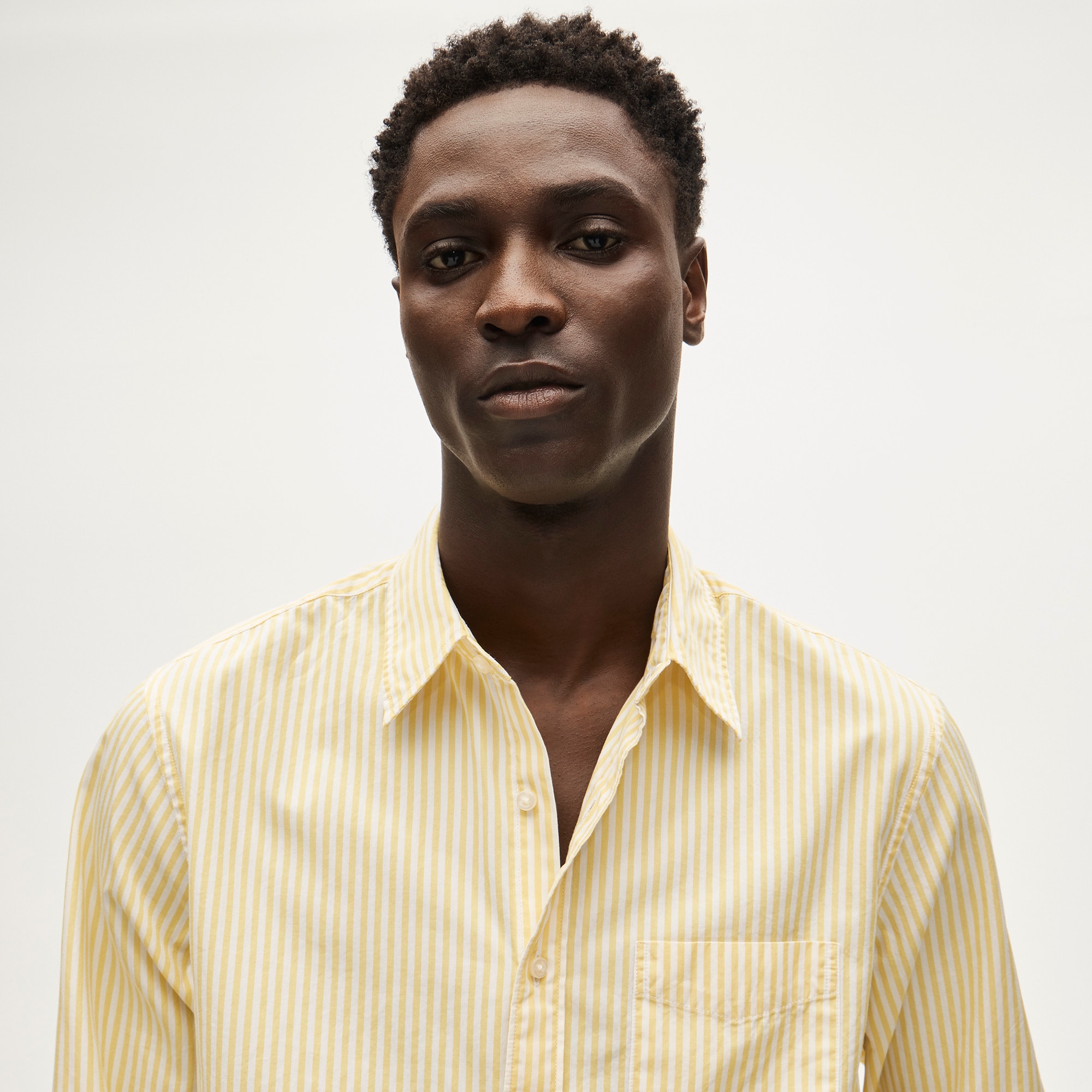 Poplin shirt with point collar