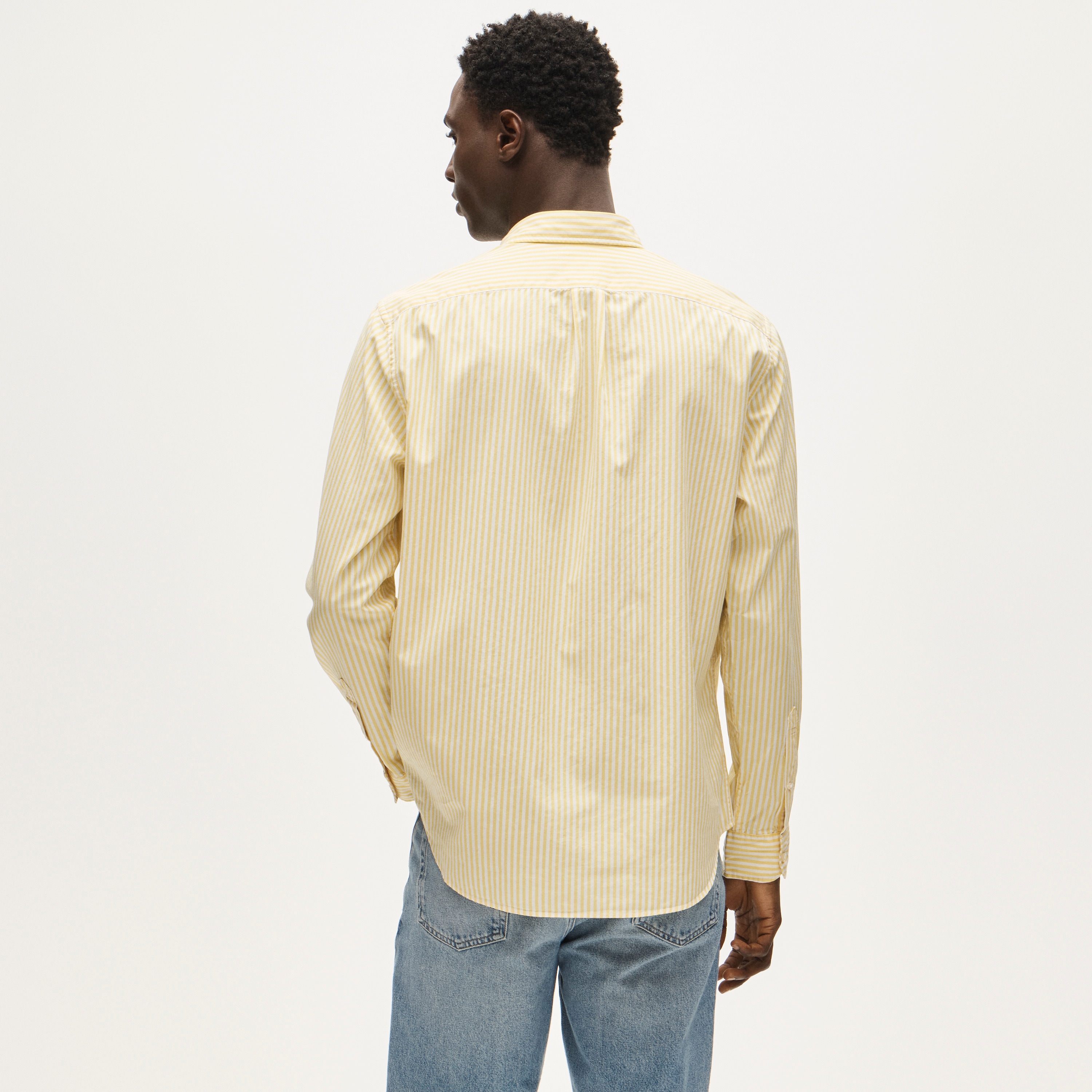 Poplin shirt with point collar