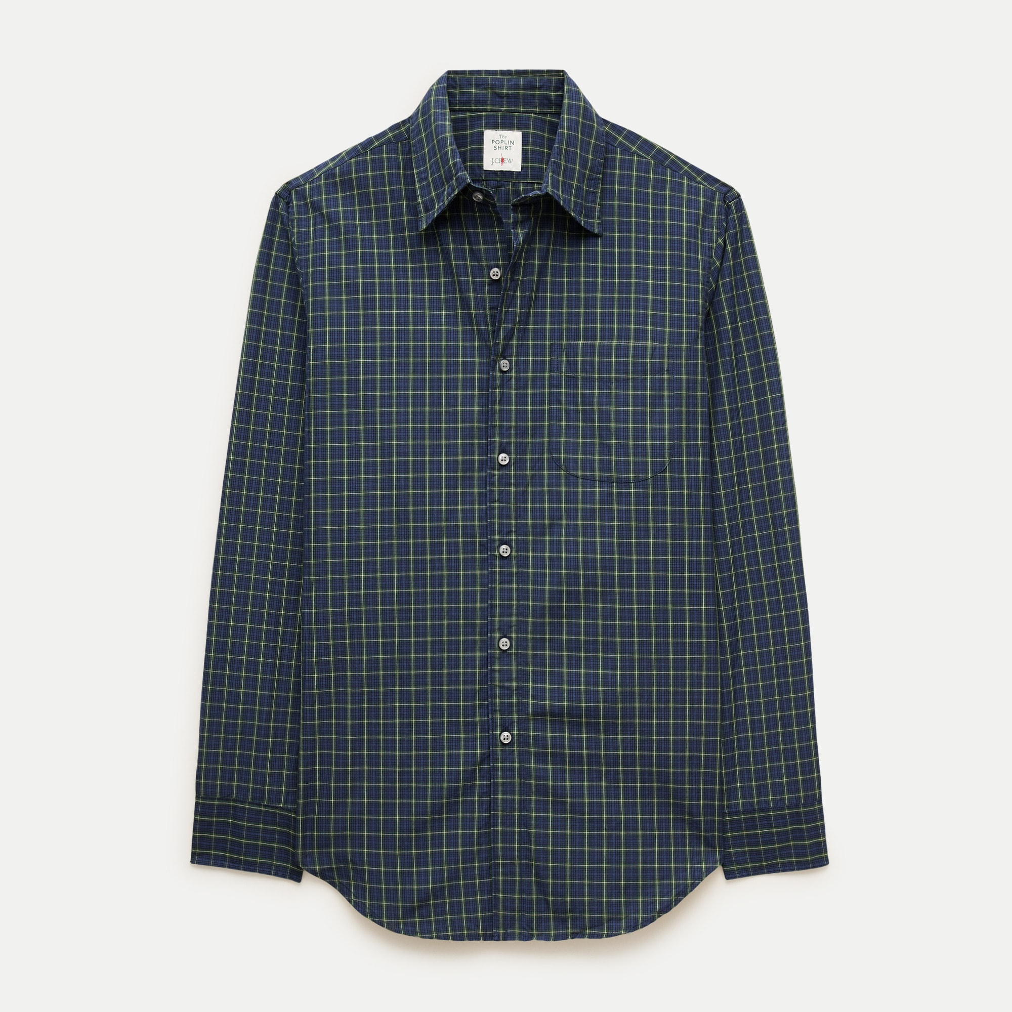 Poplin shirt with point collar