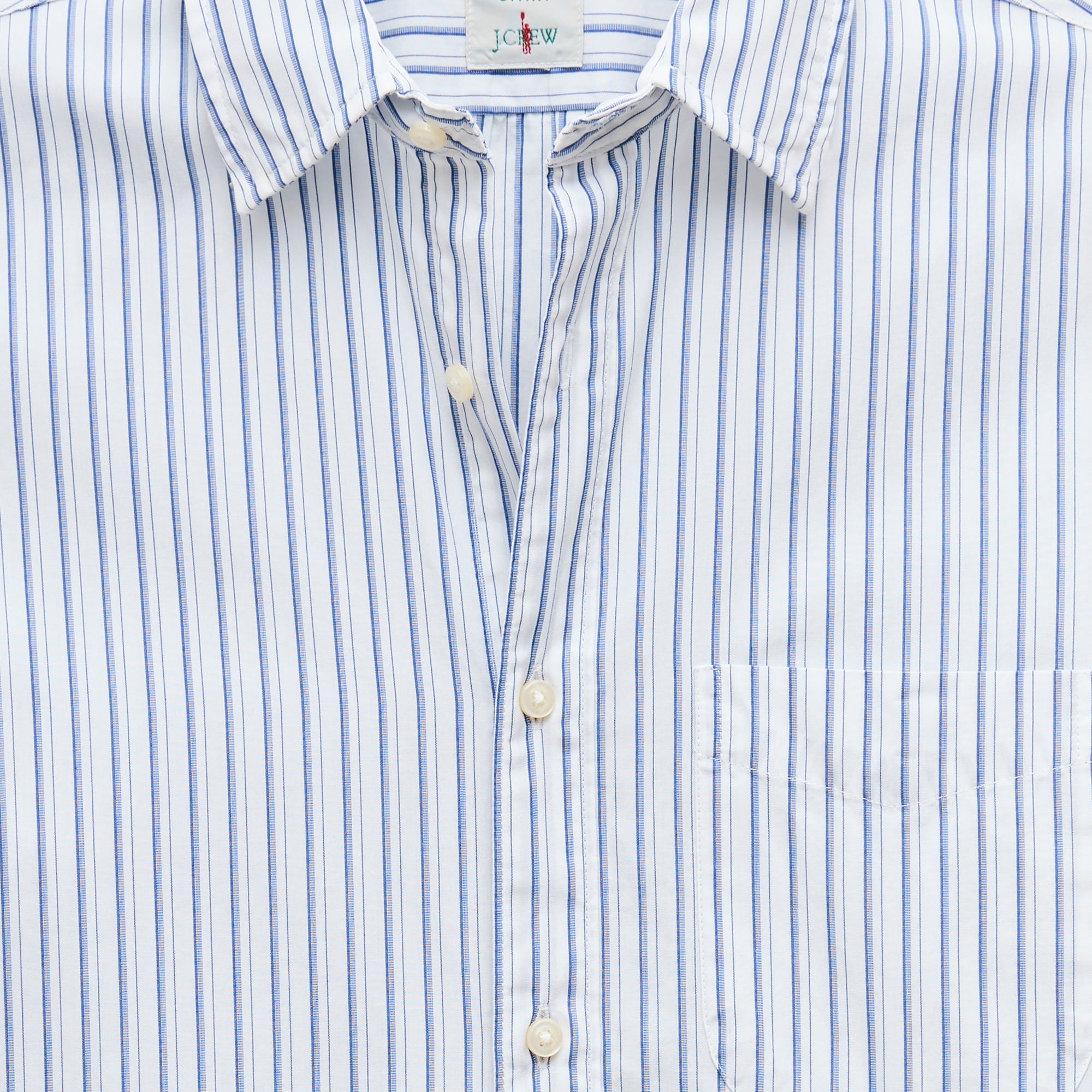 Poplin shirt with point collar