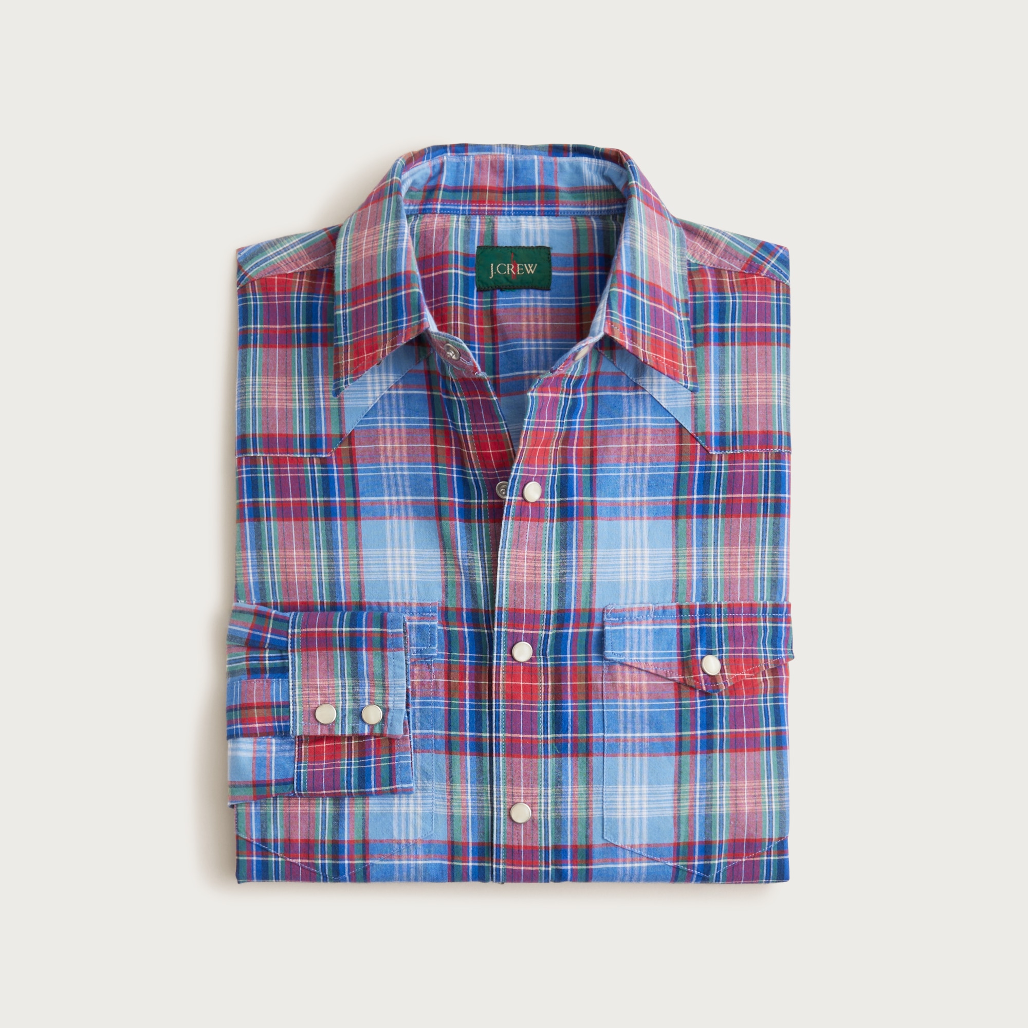 Western shirt in Indian madras plaid
