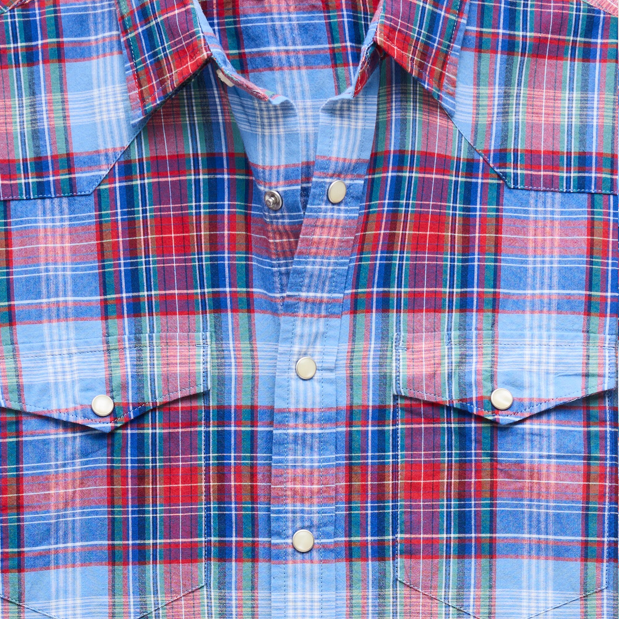 Western shirt in Indian madras plaid