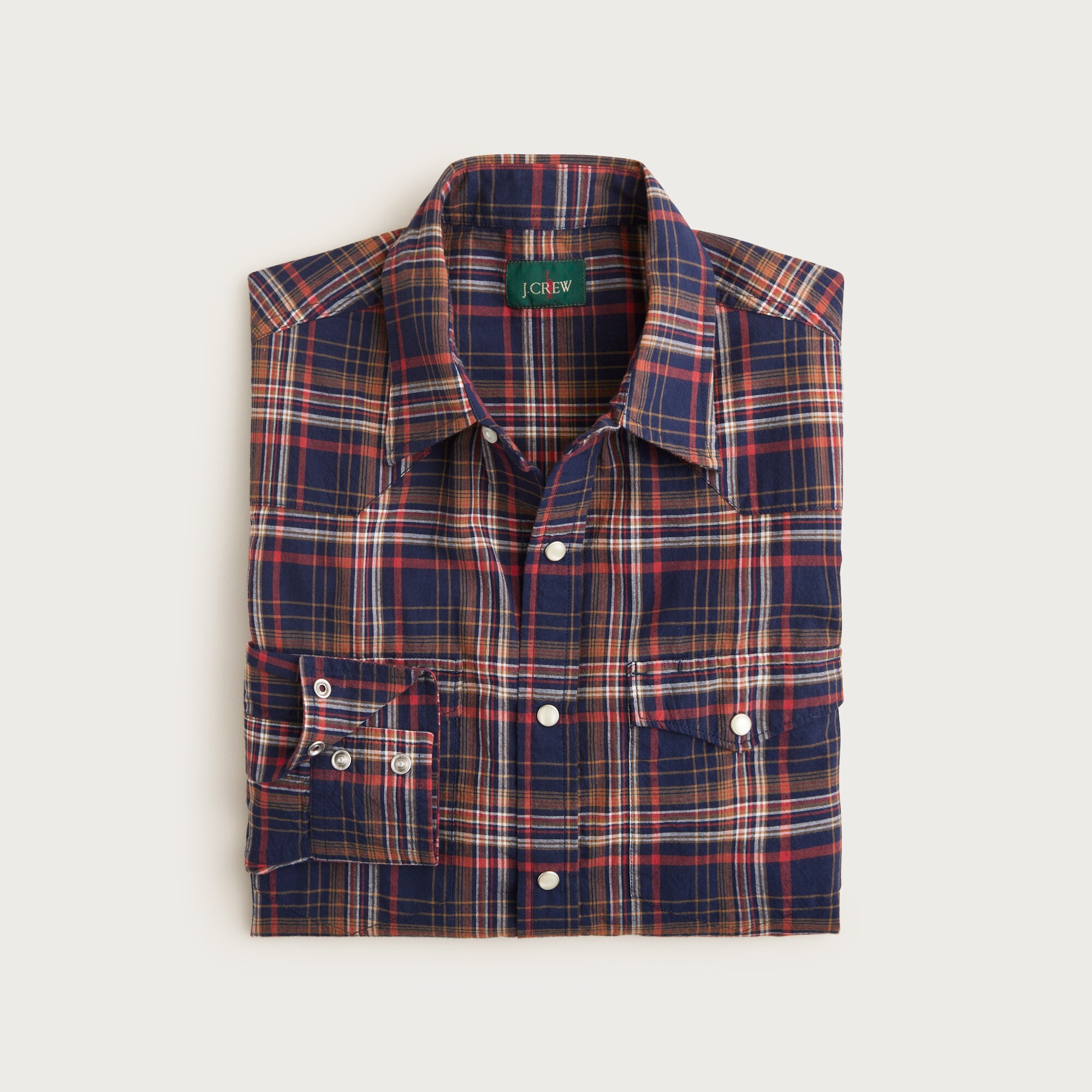 Western shirt in Indian madras plaid