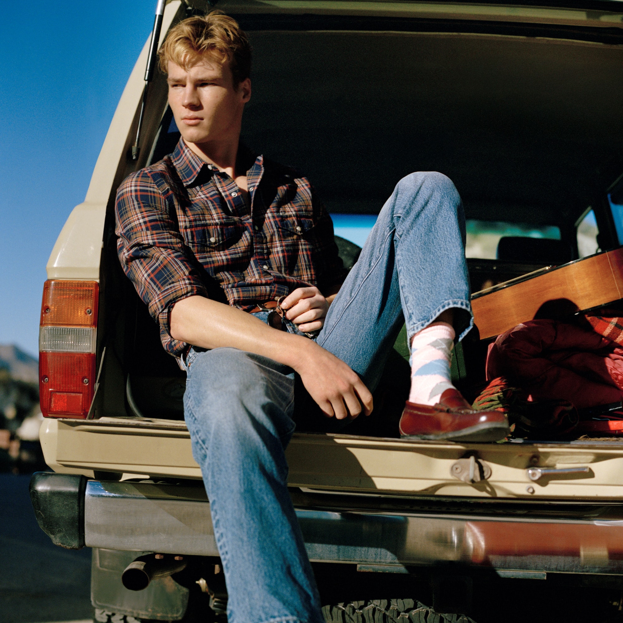  Western shirt in Indian madras plaid