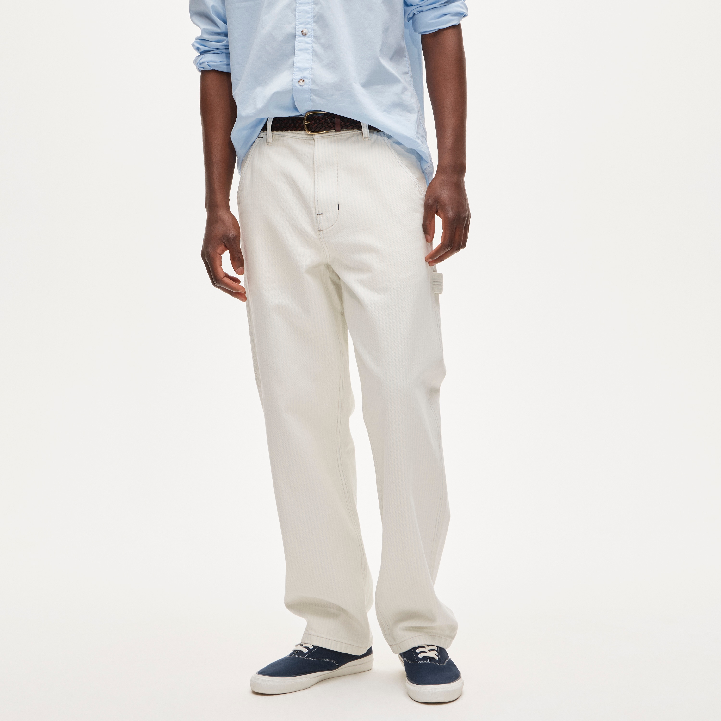 Relaxed-fit Carpenter Pant In Faded Stripe For Men | J.Crew