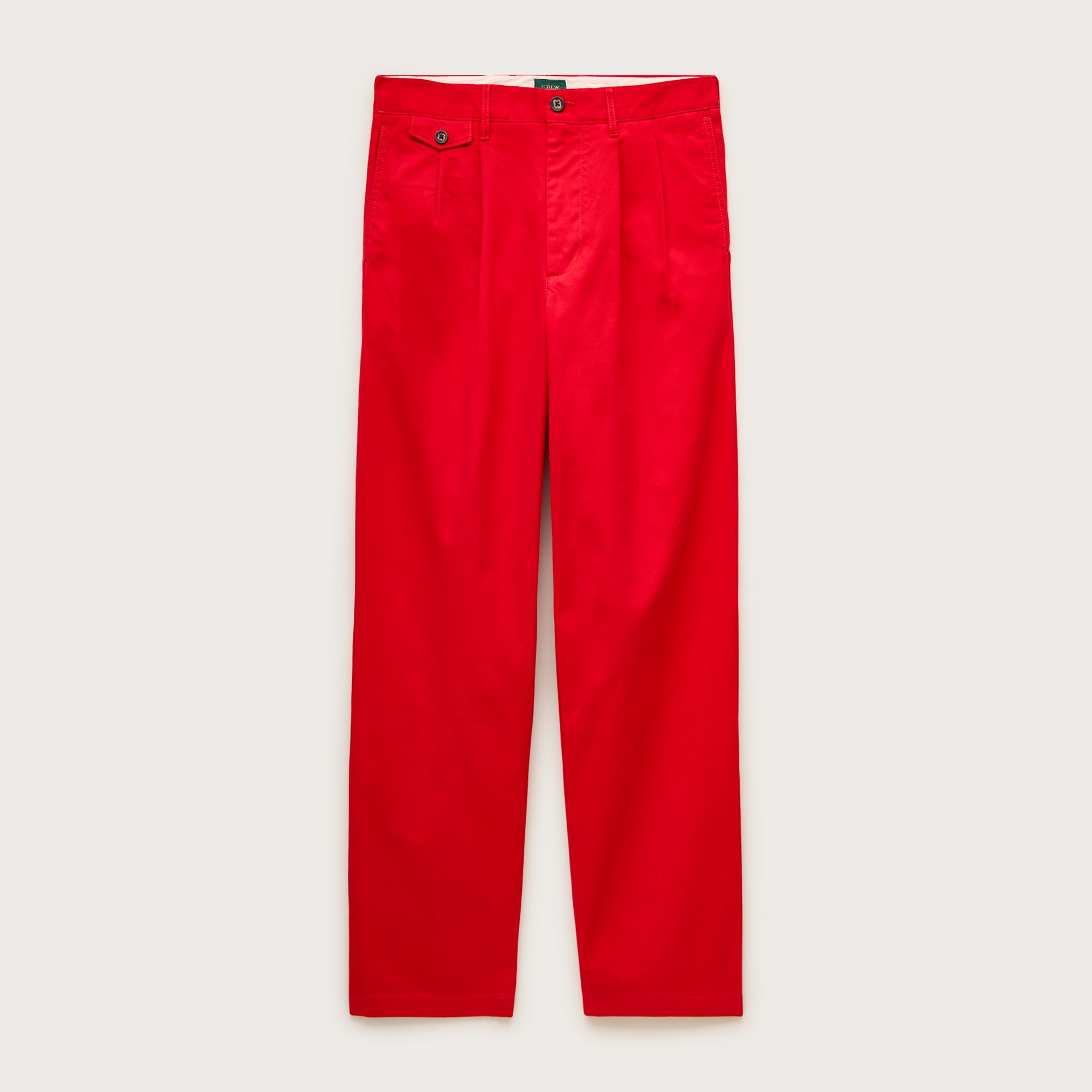 Classic double-pleated chino pant