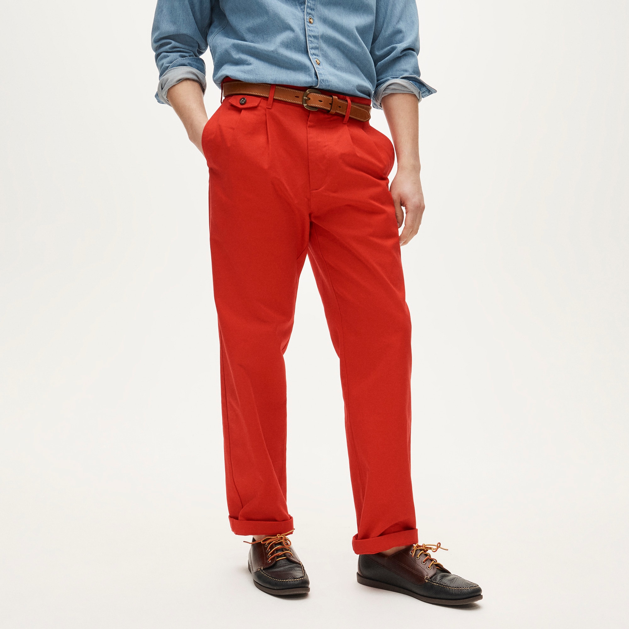 Classic Double-pleated Chino Pant For Men | J.Crew