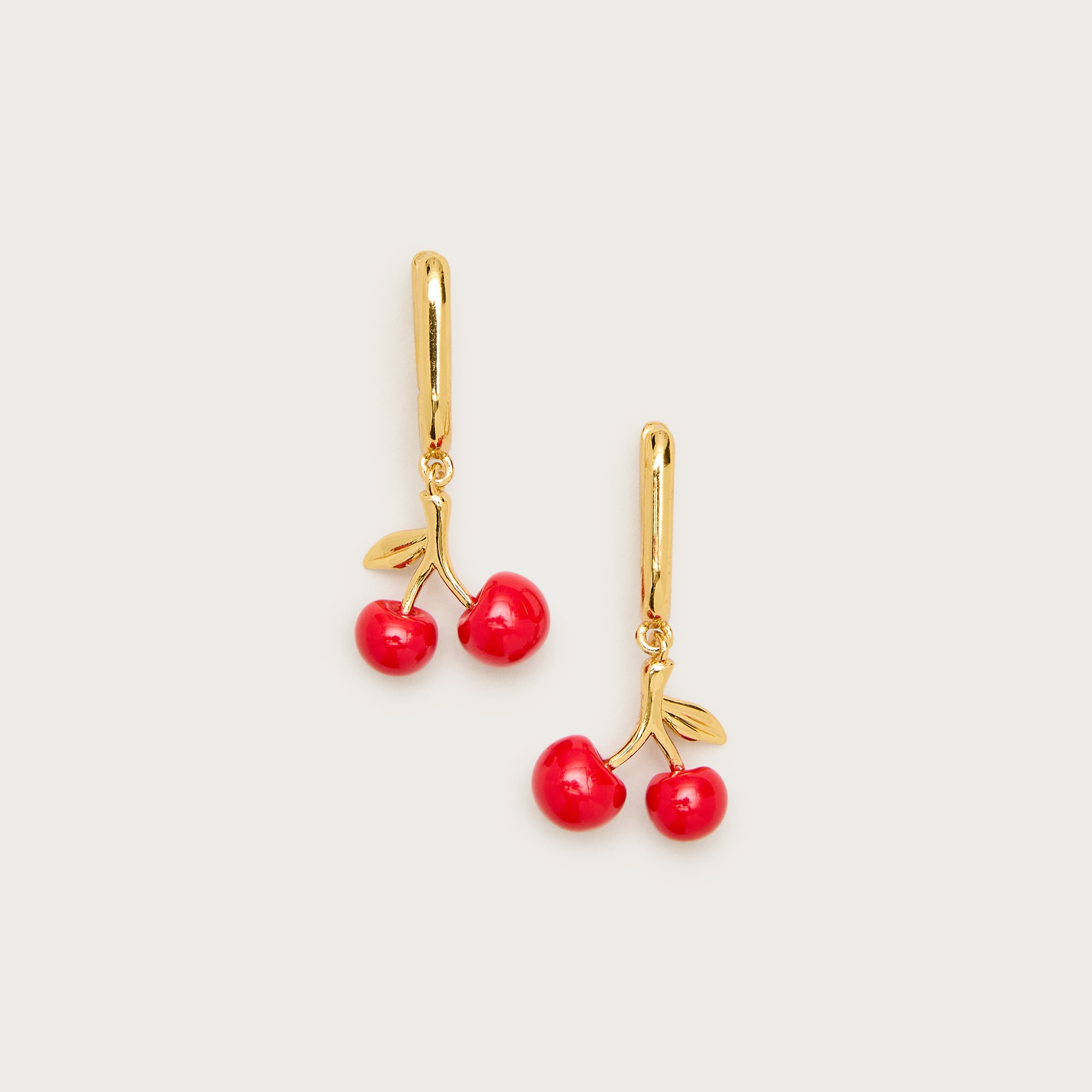 womens Cherry hoop earrings