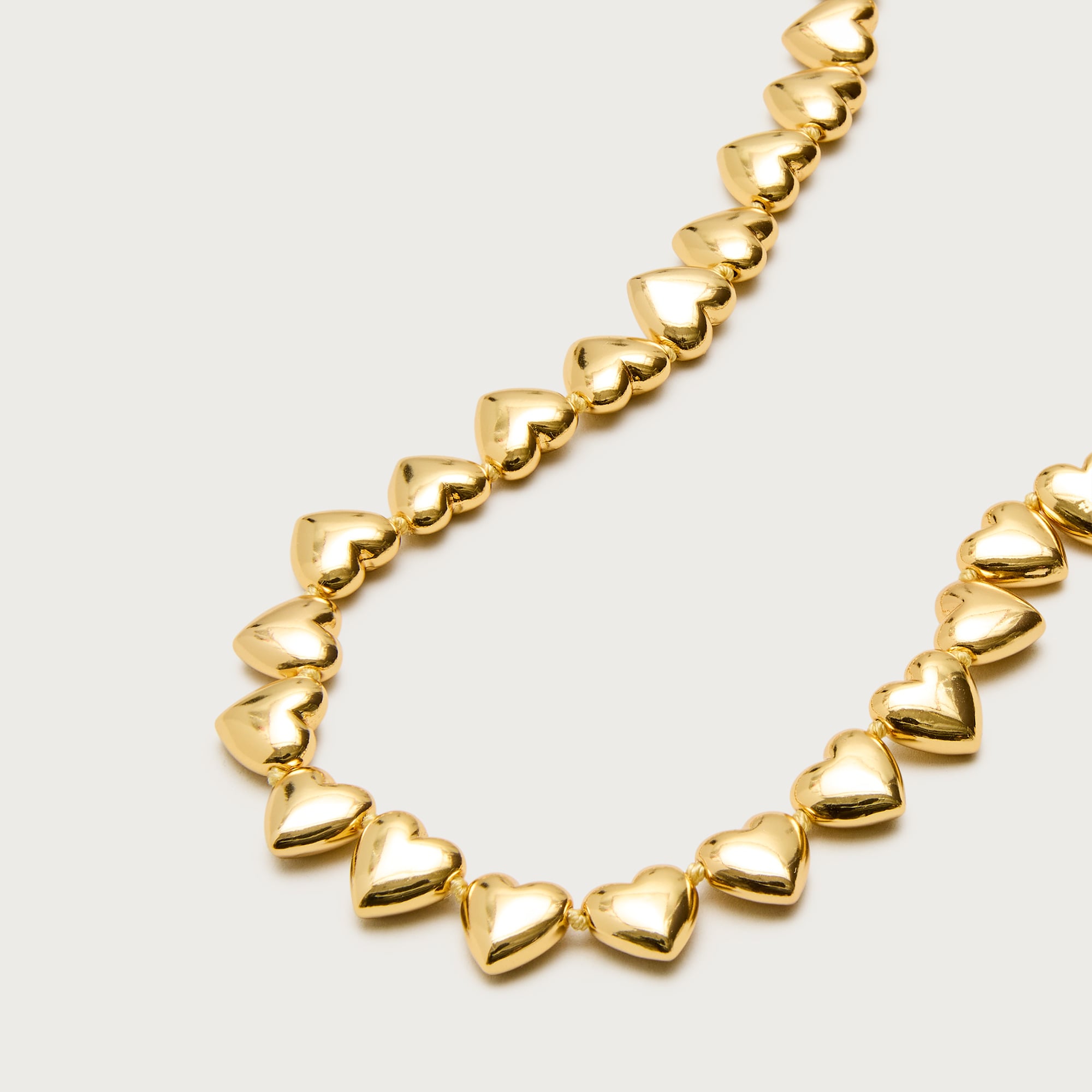 Metallic Beaded Heart Necklace For Women | J.Crew