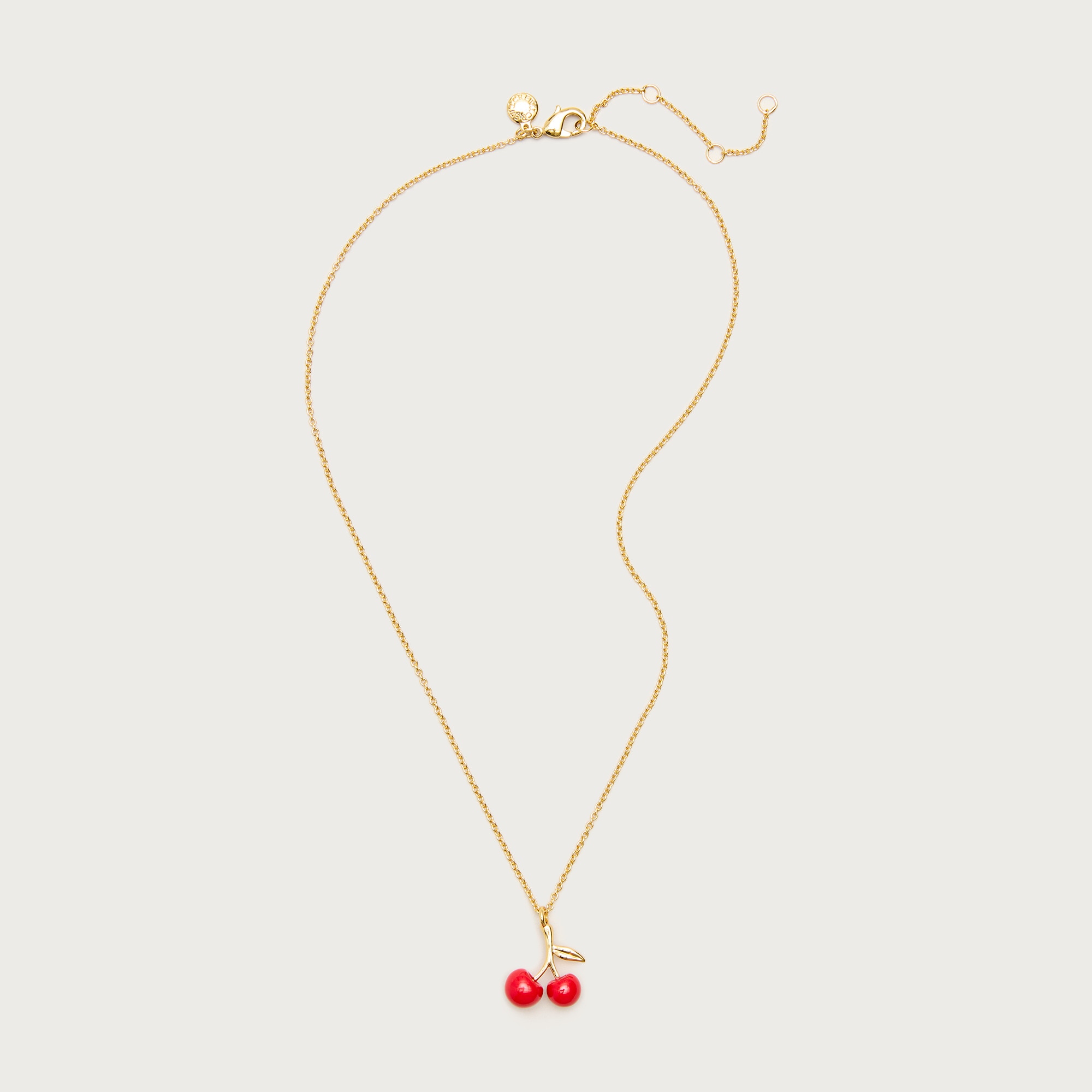 womens Cherry charm necklace