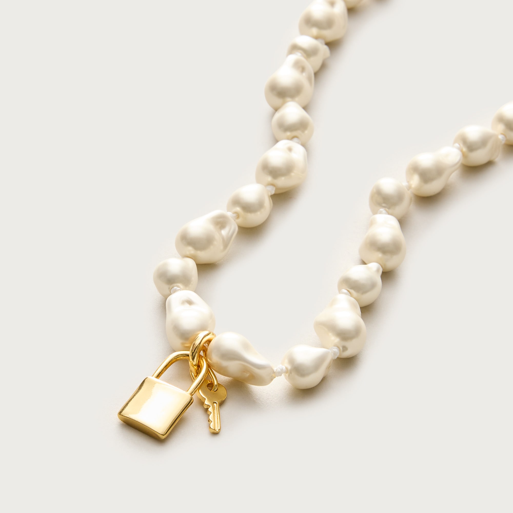 Baroque Pearl Necklace With Key Pendant For Women | J.Crew
