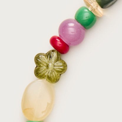 Mixed stone and bead necklace MULTI COLOR