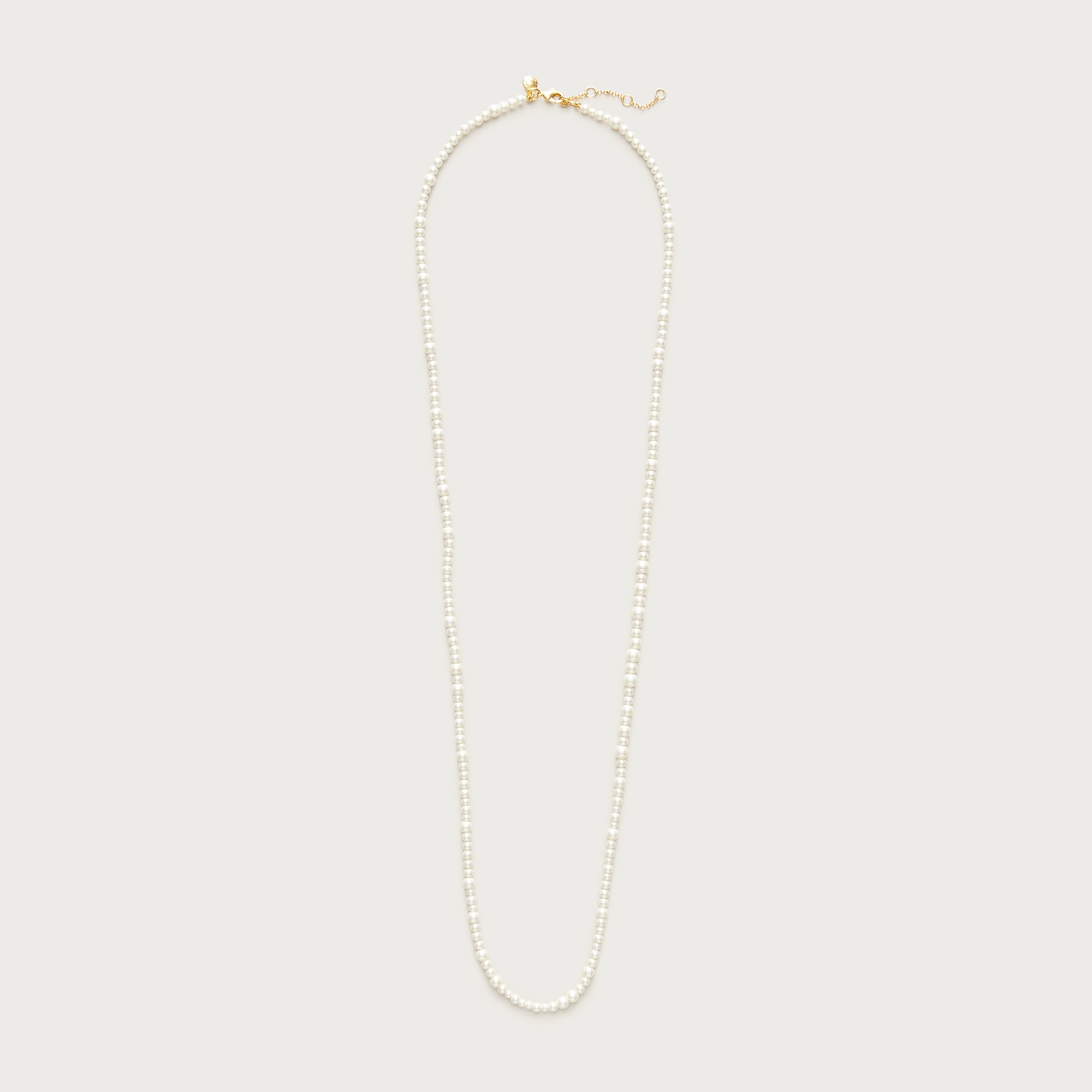 Pearl chain lariat necklace