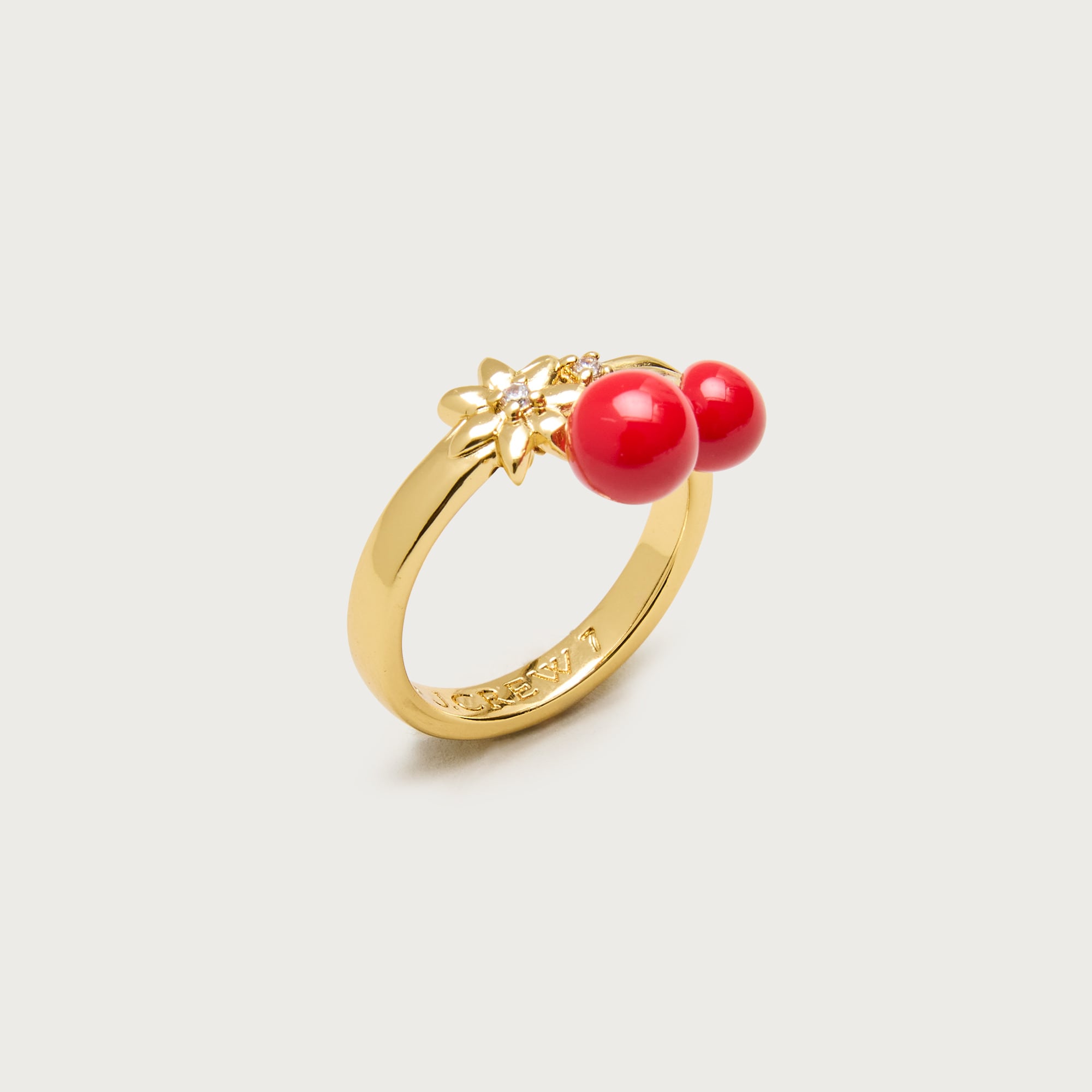 Cherry Charm Ring For Women | J.Crew