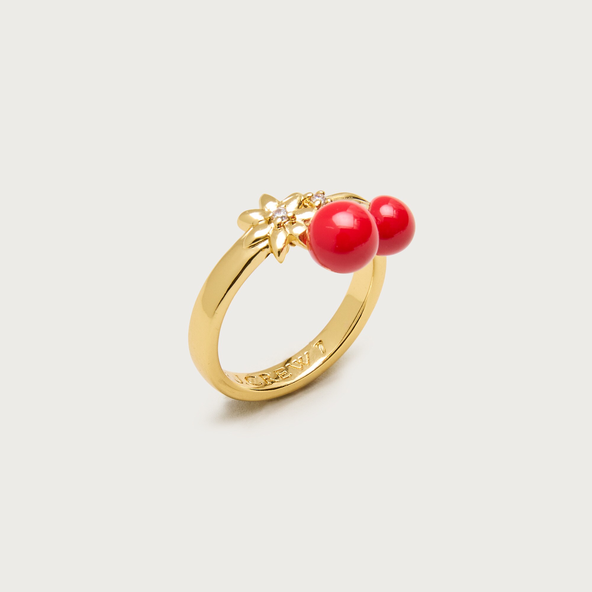 Cherry Charm Ring For Women | J.Crew