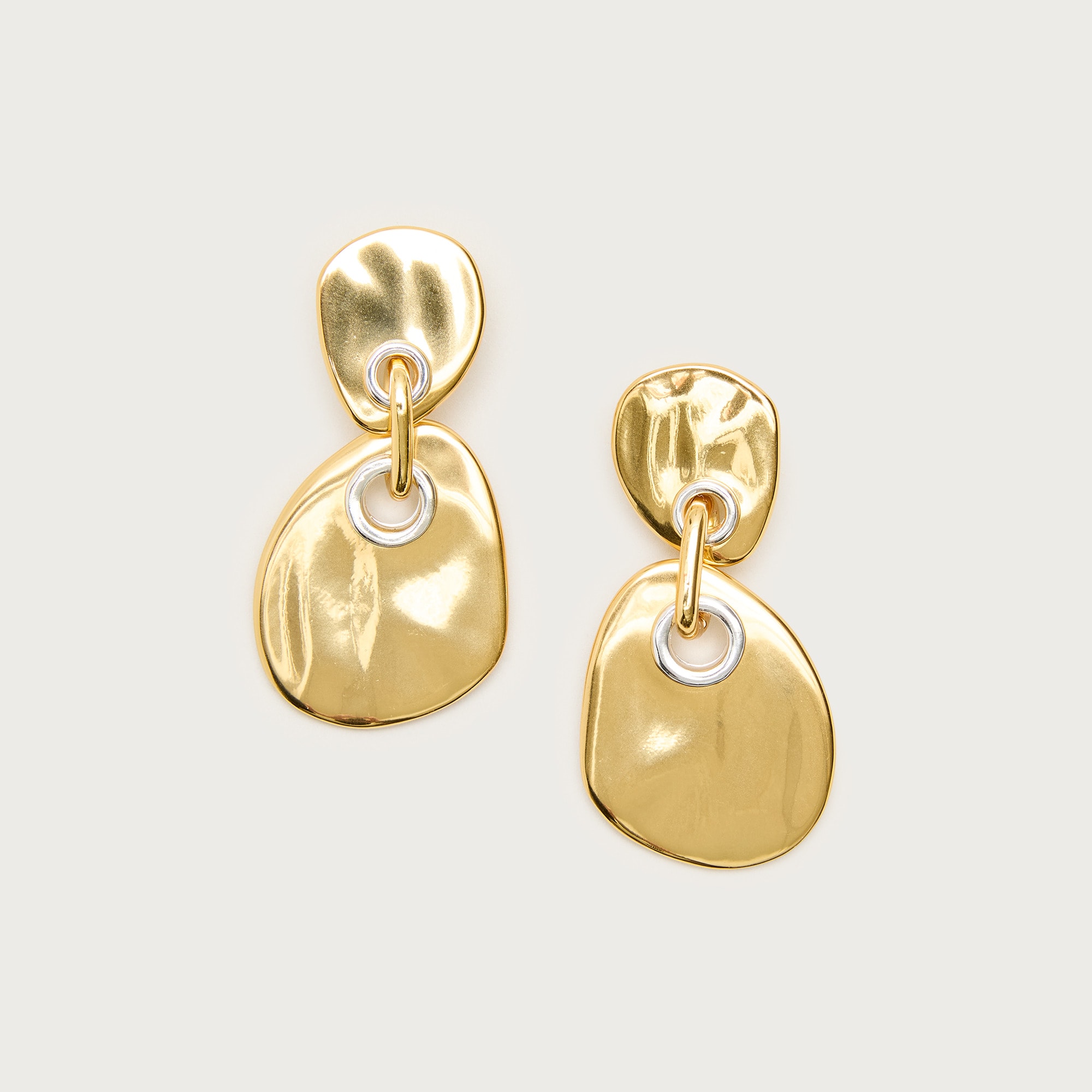 Round grommet drop earrings