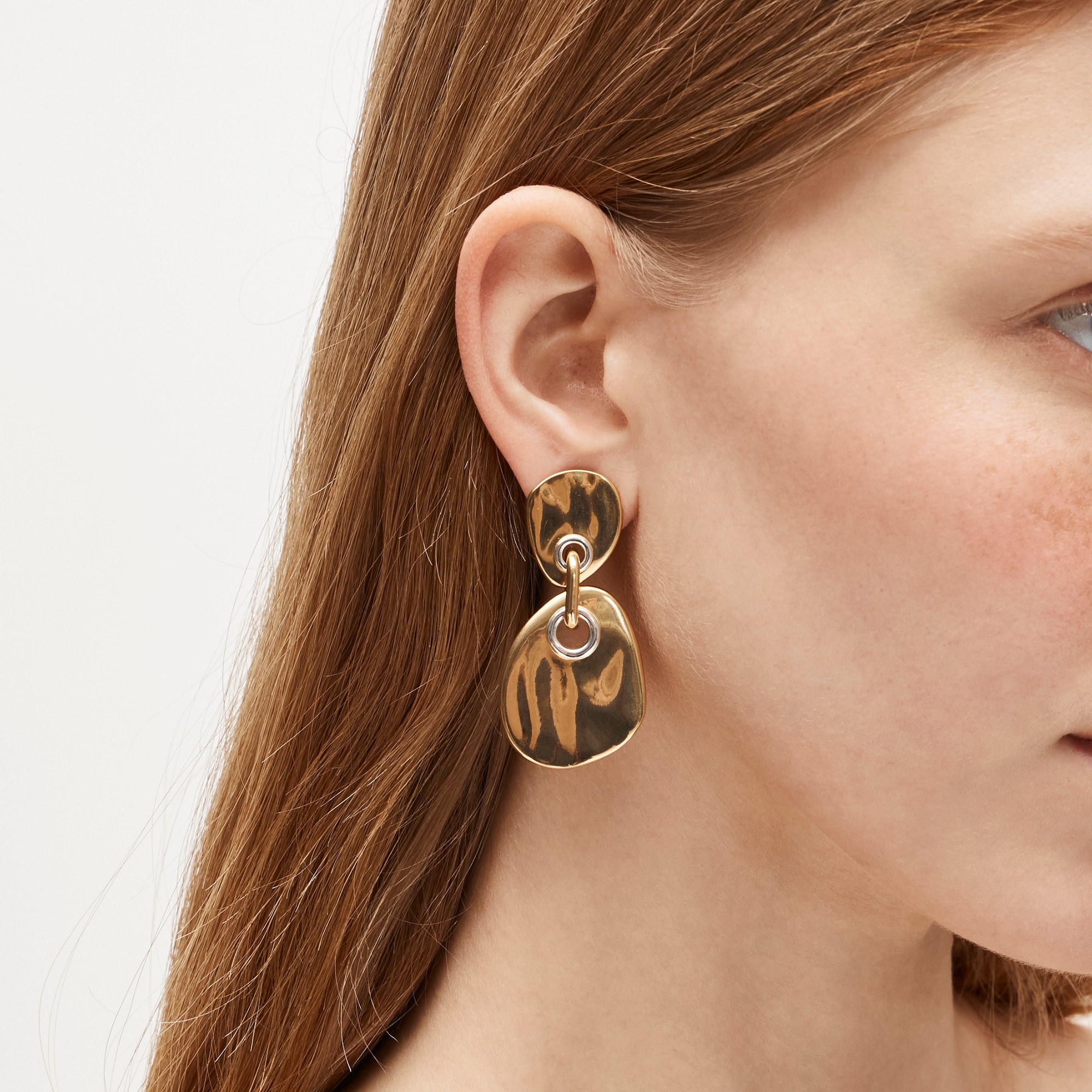  Round grommet drop earrings