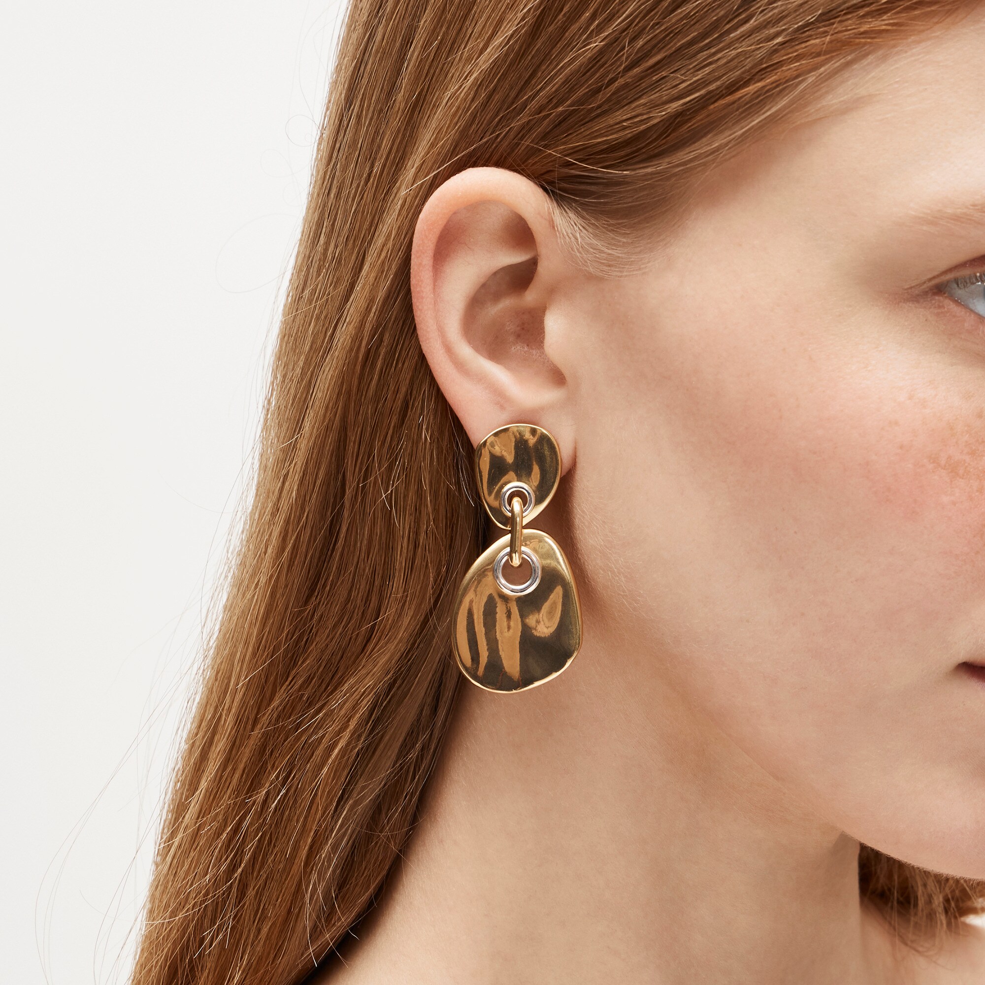 Round grommet drop earrings