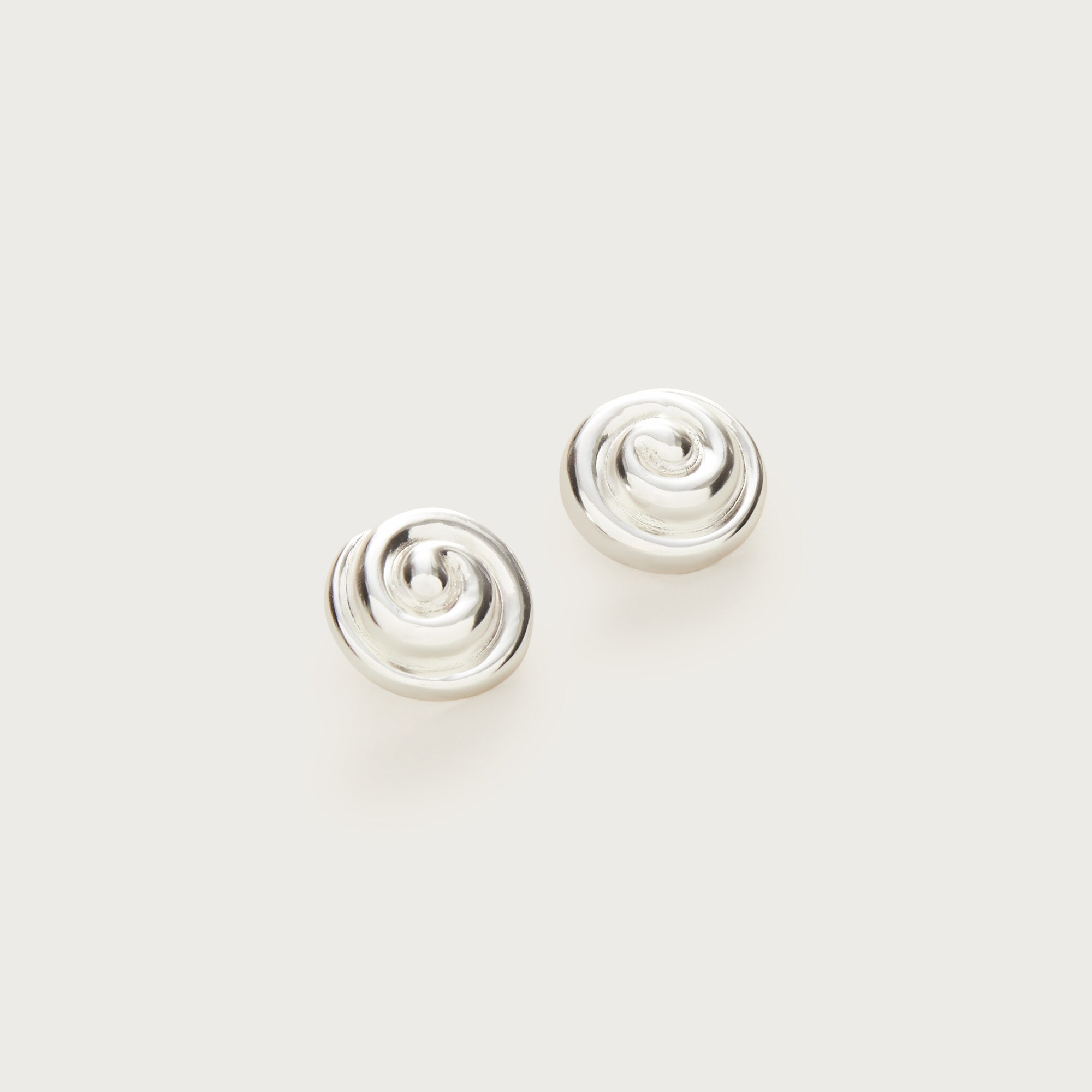Swirl button earrings