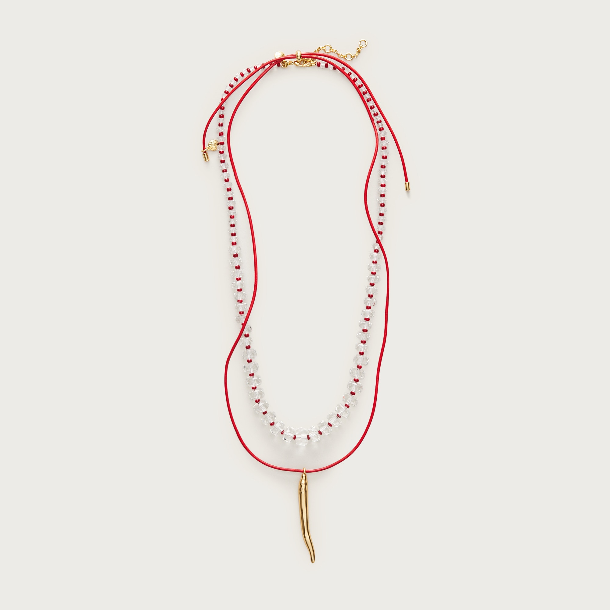 womens Chili pepper charm necklaces set-of-two