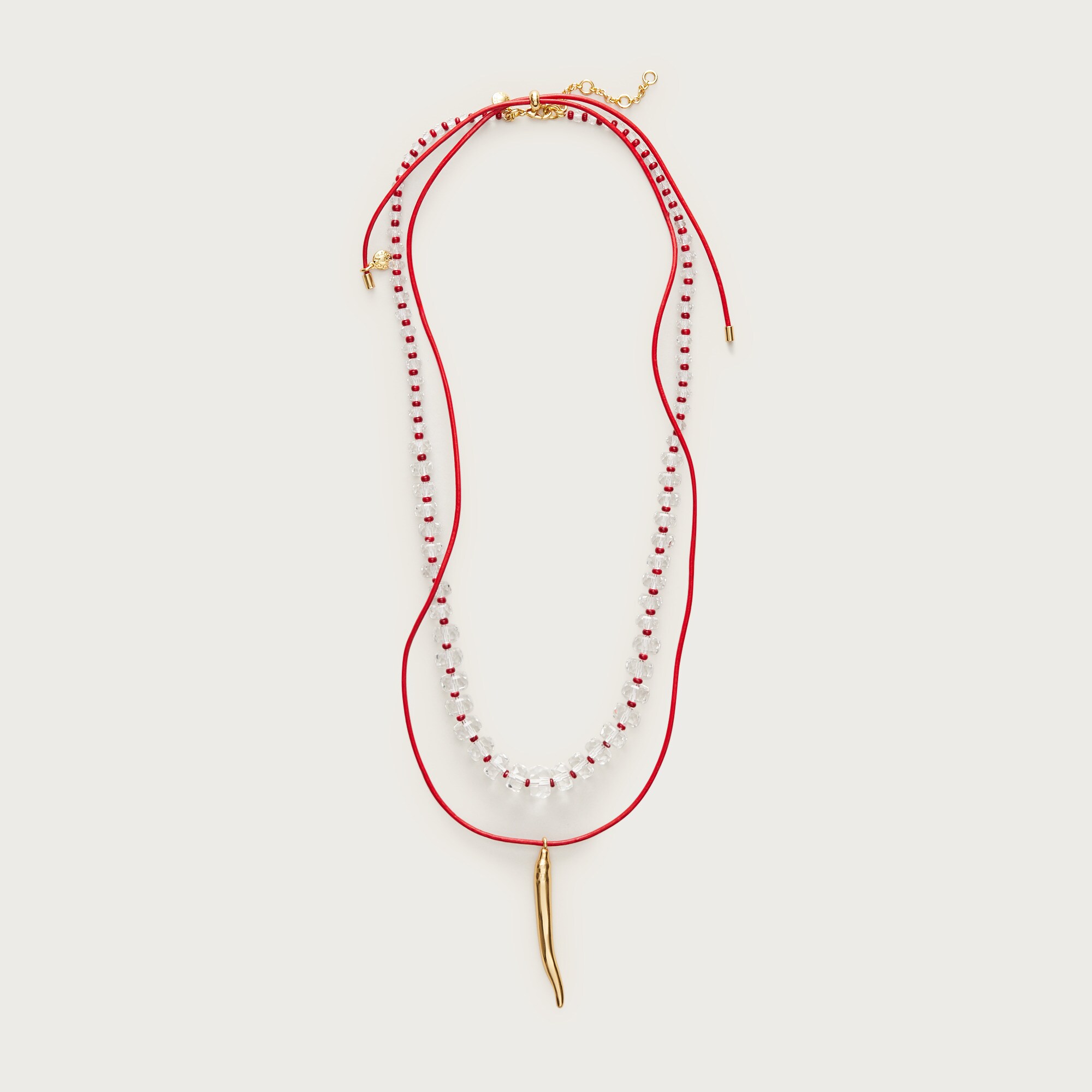Chili pepper charm necklaces set-of-two