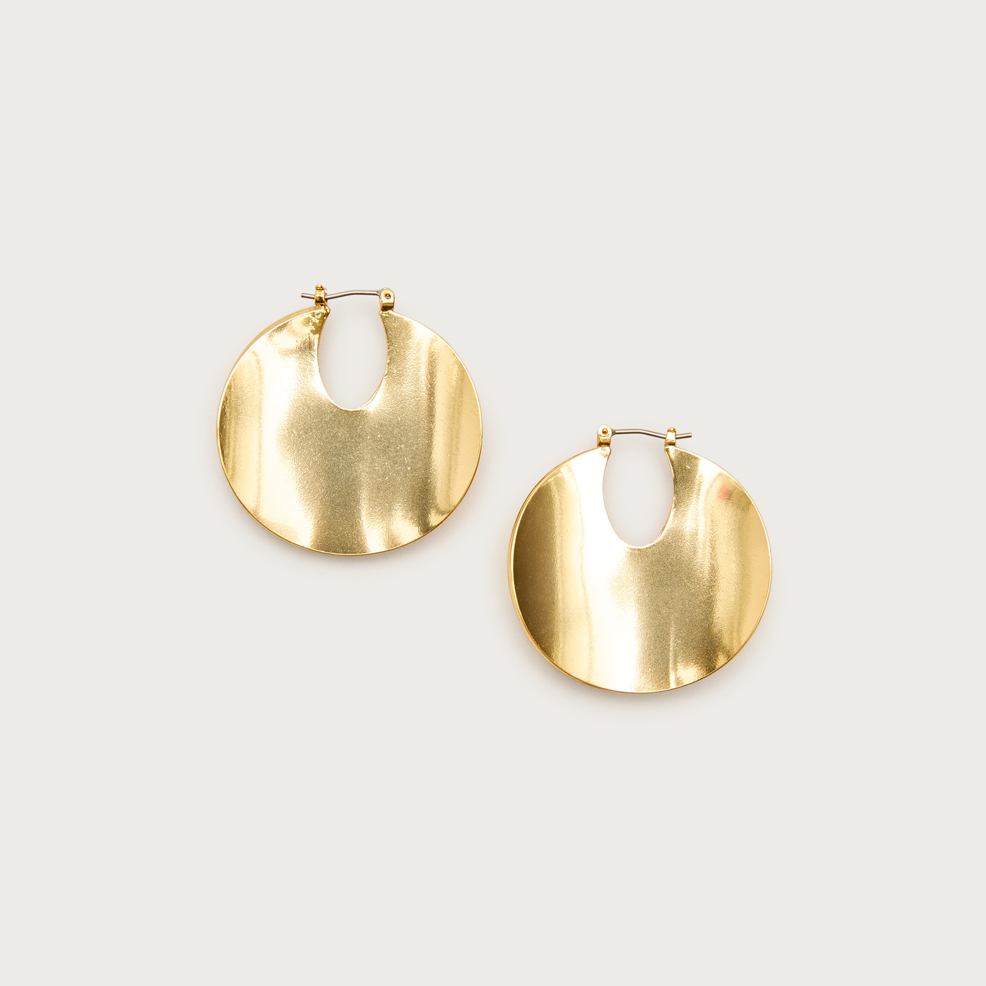 Disc hoop earrings