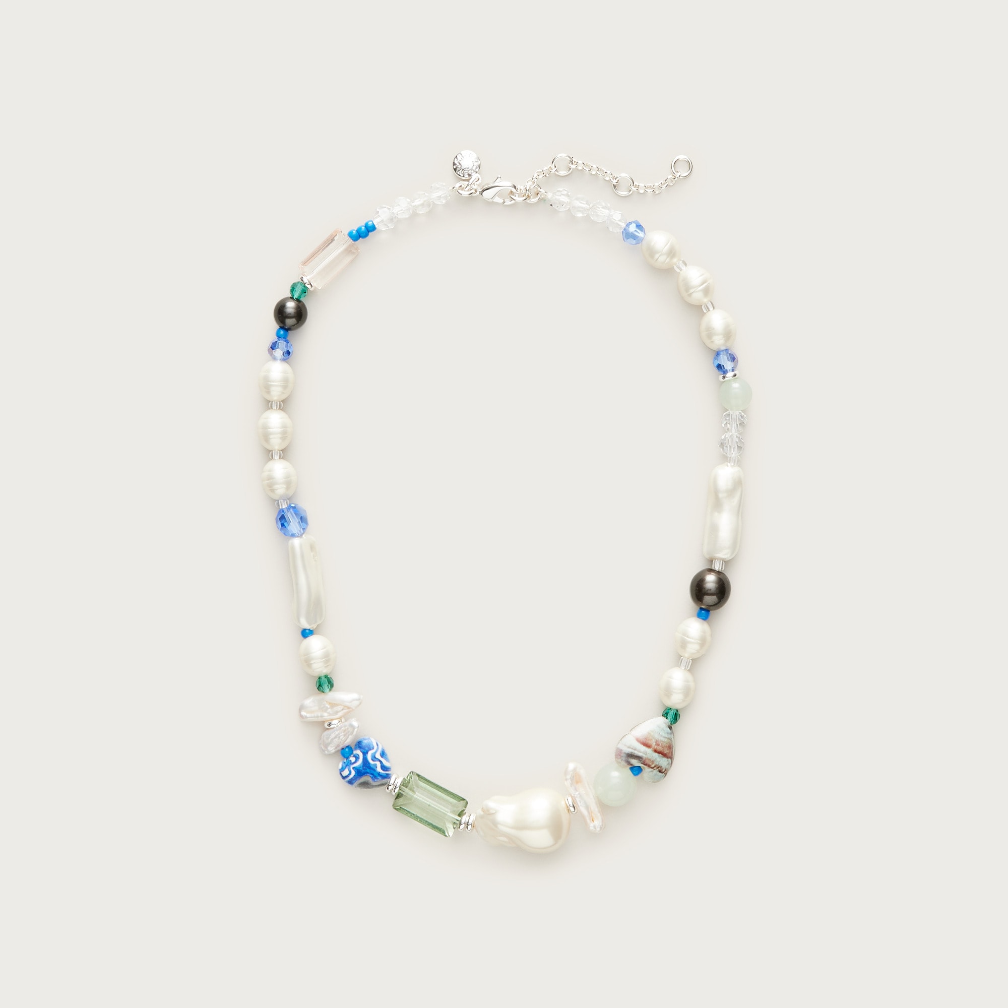 Mixed pearl and bead necklace