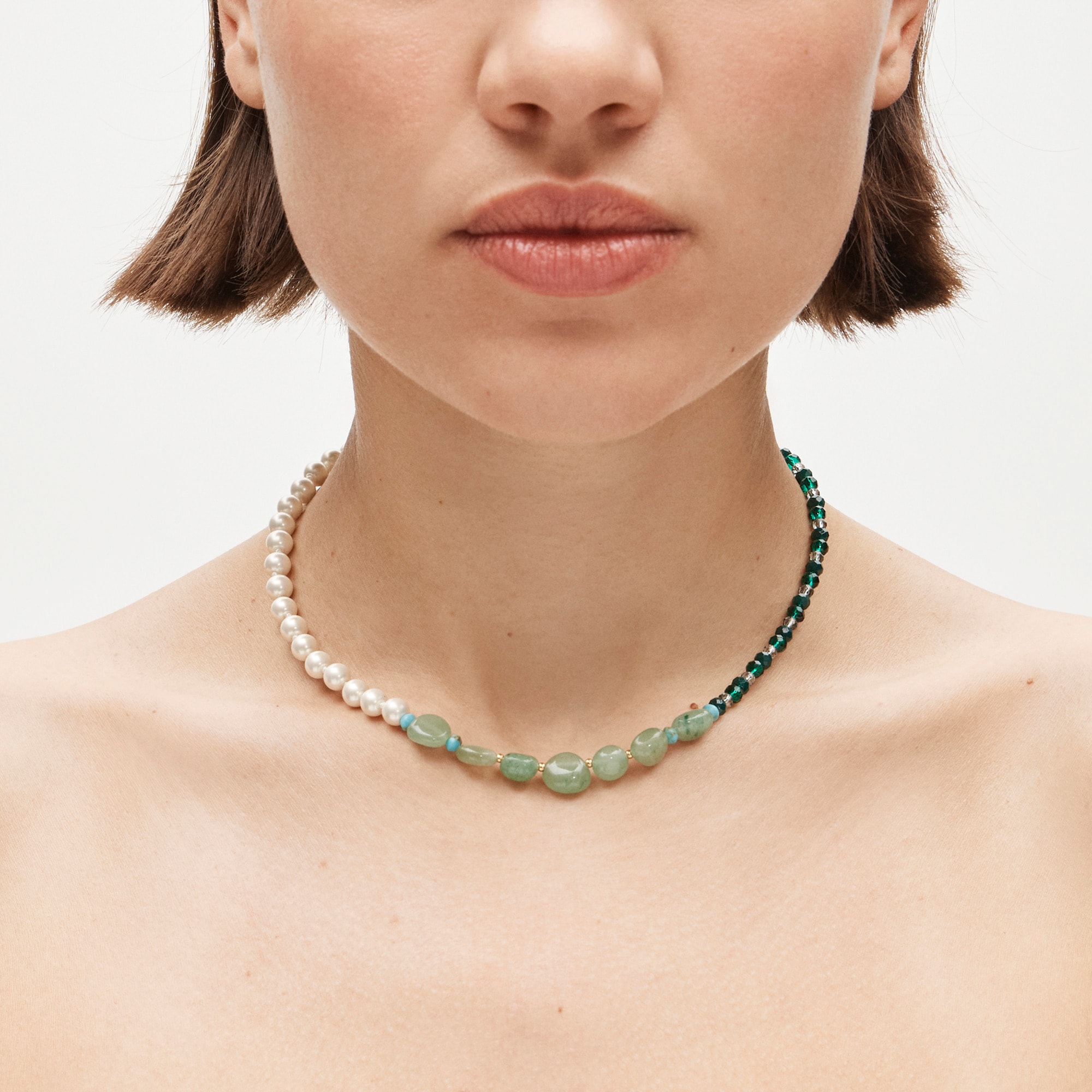 womens Mixed-bead necklace