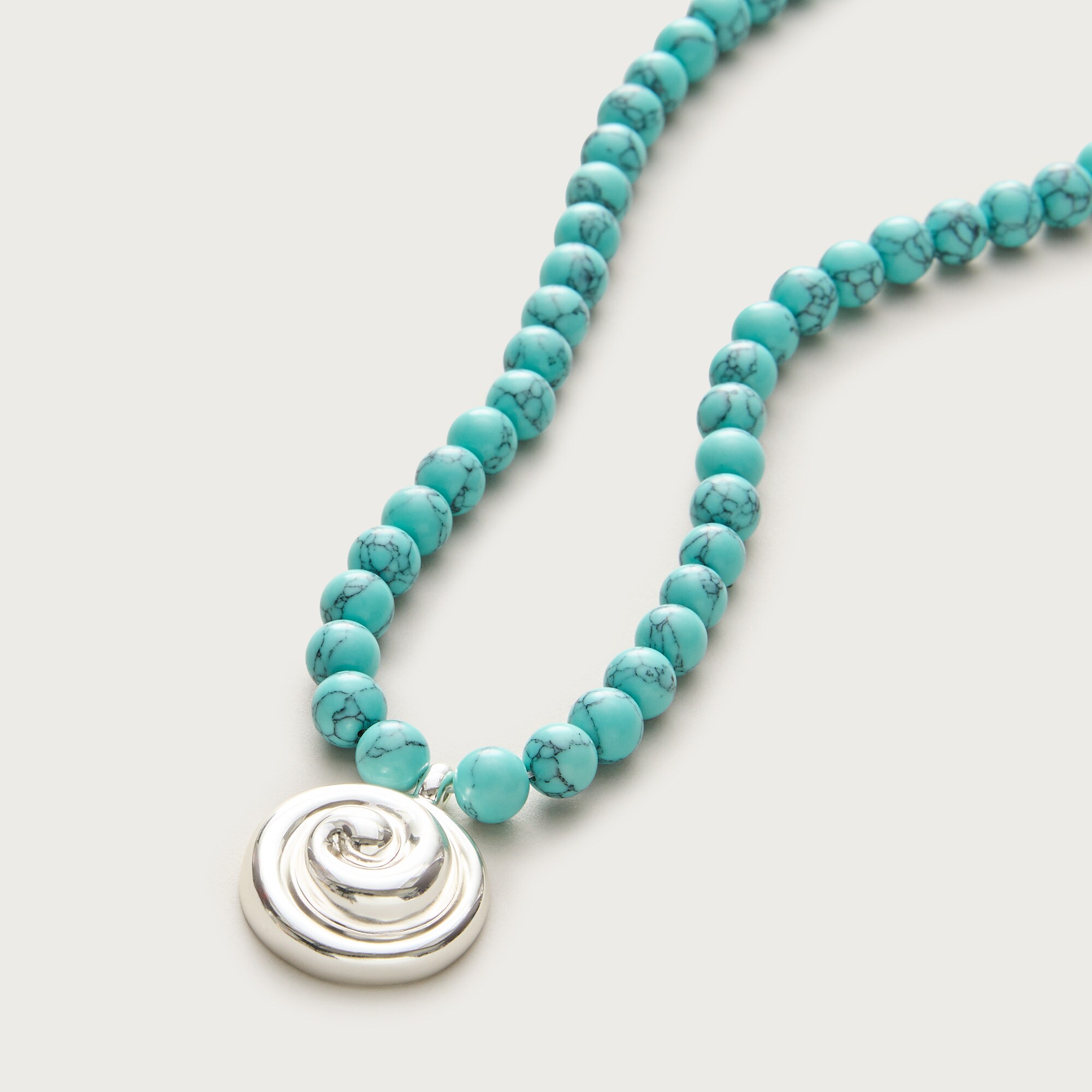 Beaded swirl necklace