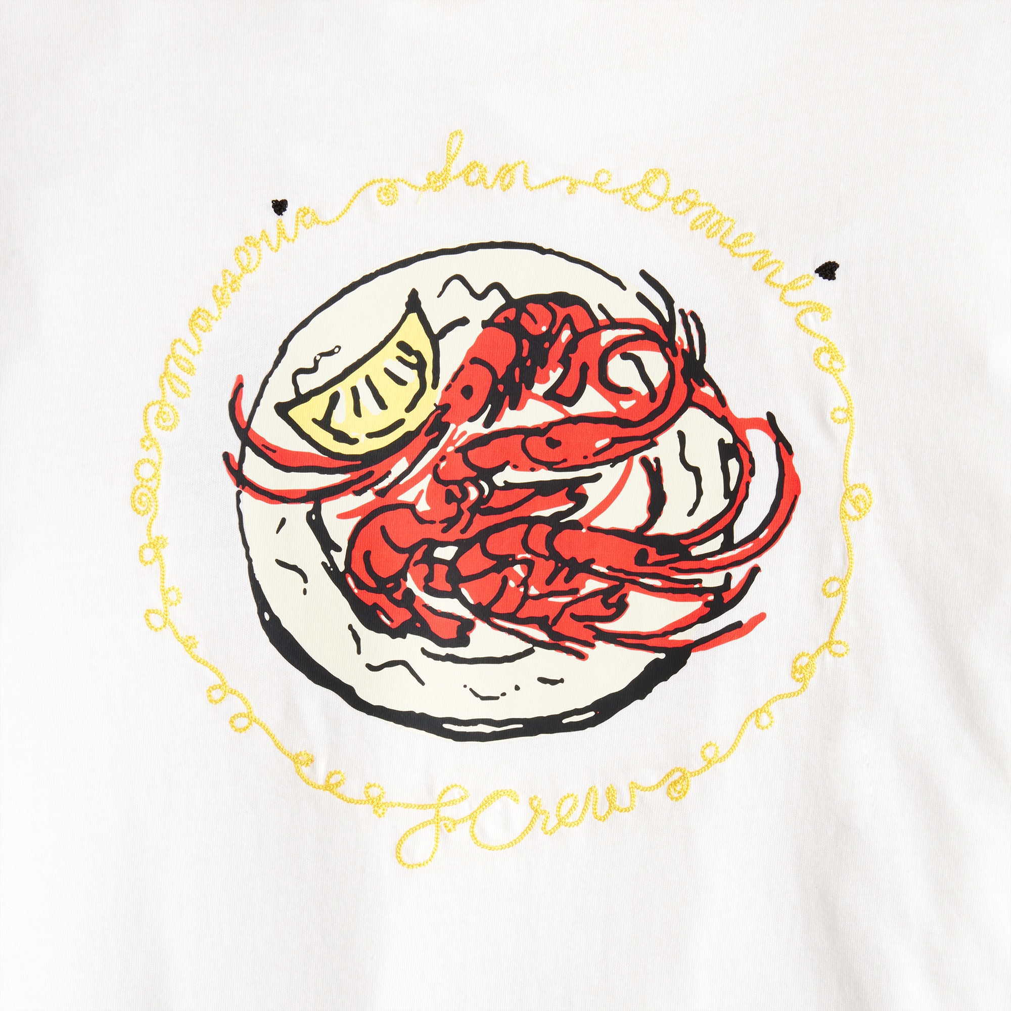 Masseria San Domenico X J.Crew embroidered graphic T-shirt in vintage jersey