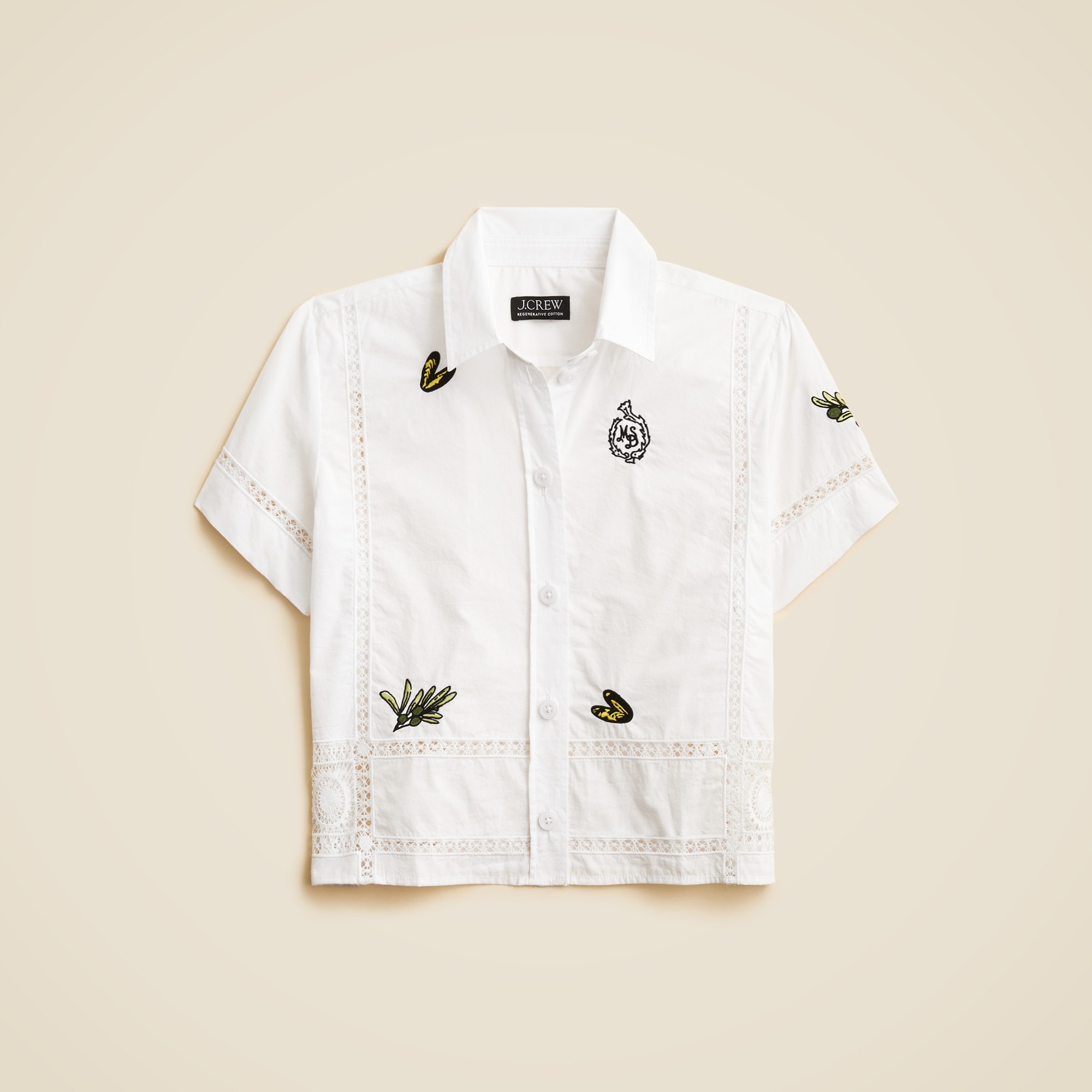 Masseria San Domenico X J.Crew Gamine Eyelet-trim Shirt For Women